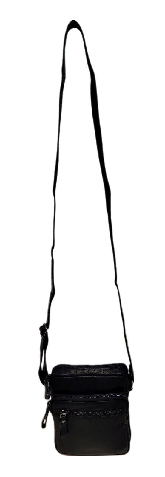 Leatherfox echt Leder Herren Schultertasche Umhängetasche Crossbag Handtasche schwarz