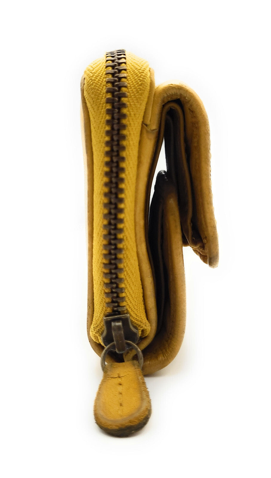 Hill Burry Mini echt Leder Damen Geldbörse Portemonnaie RFID Schutz Waschleder curry gelb