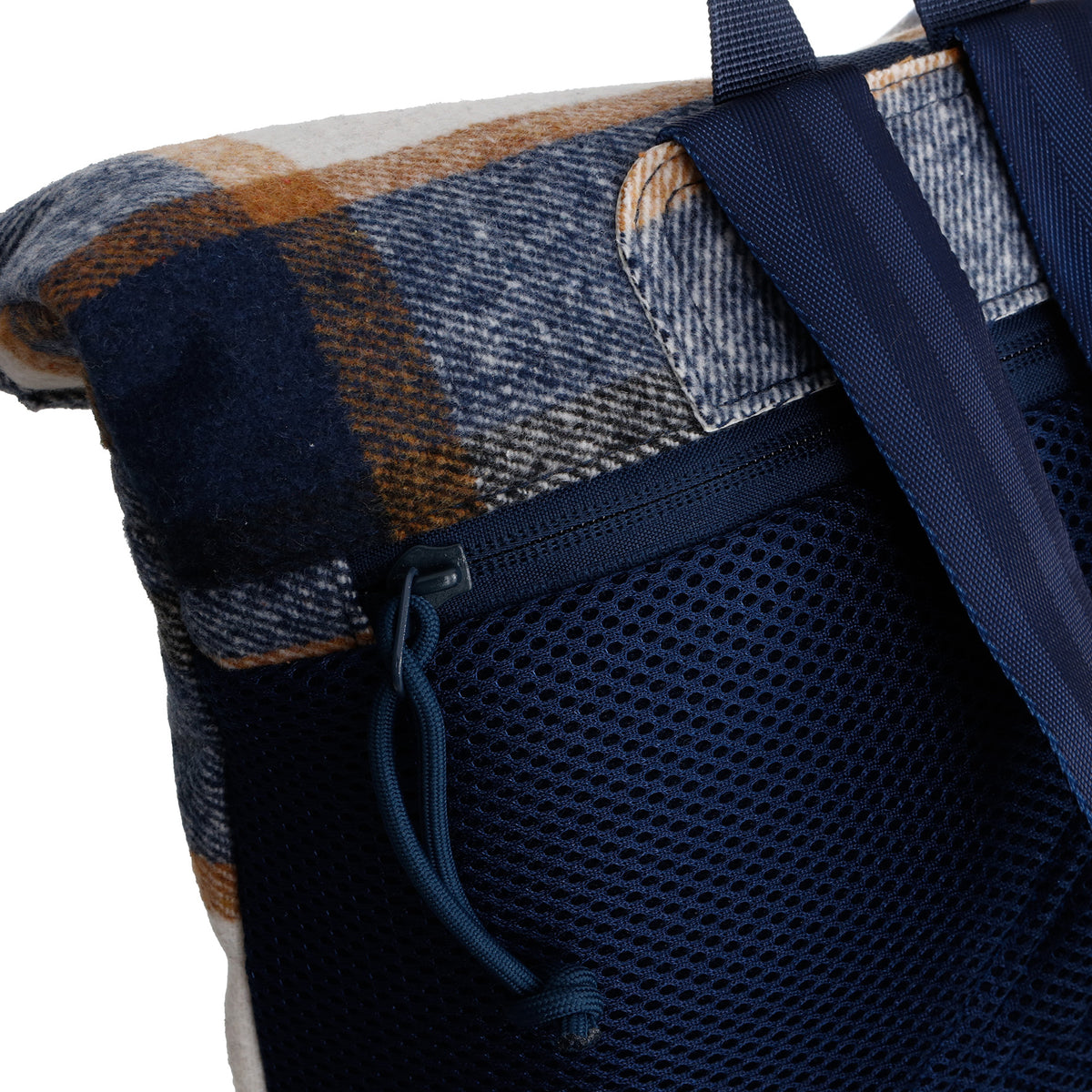 New Rebels Scott Roll Up Rolltop City Rucksack Los Angeles Flanell karo navy