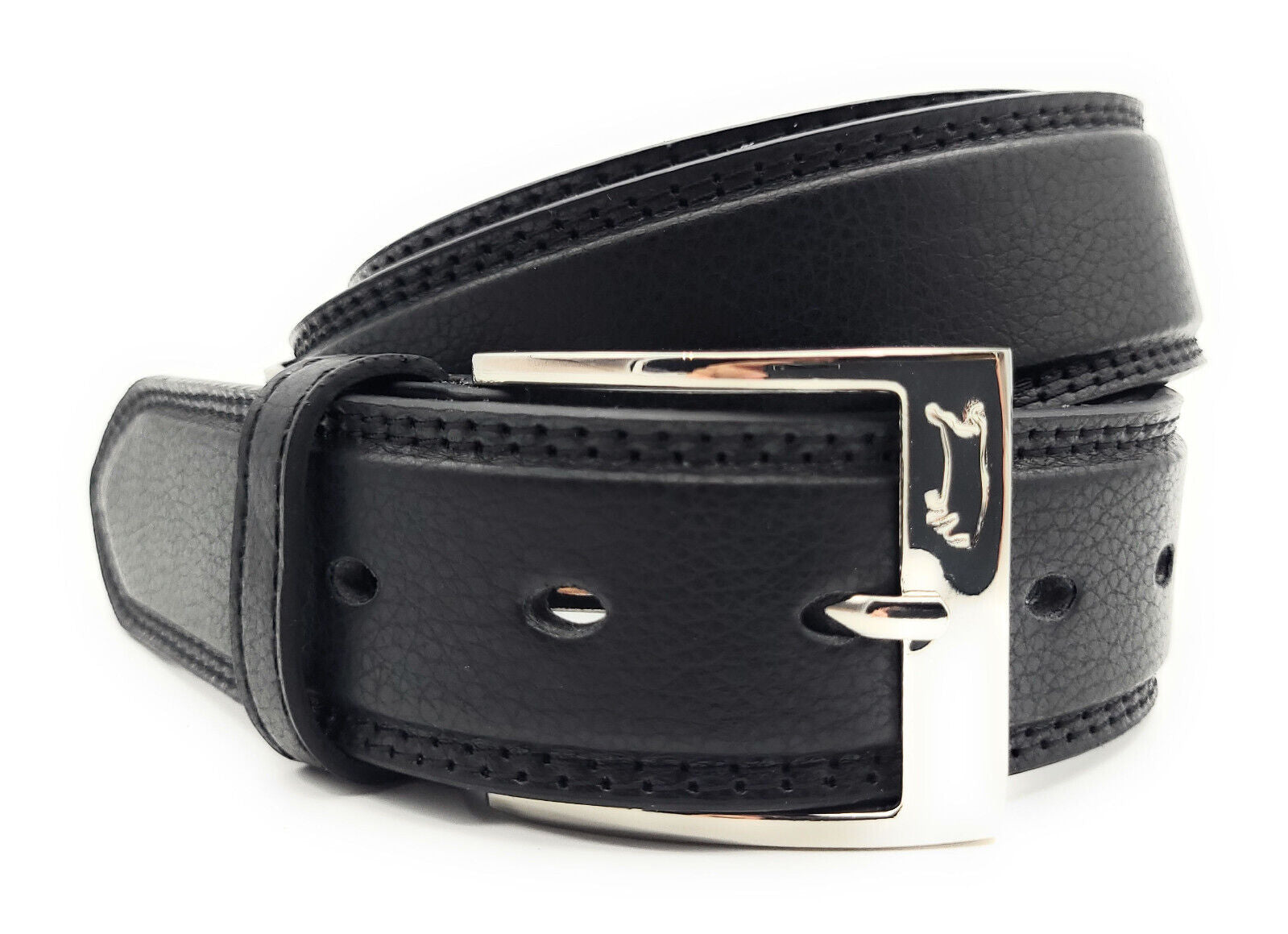 5-Loch Anzuggürtel Gürtel Jeansgürtel Damen Herren echt Leder & PU 115cm (Bundweite 100cm)