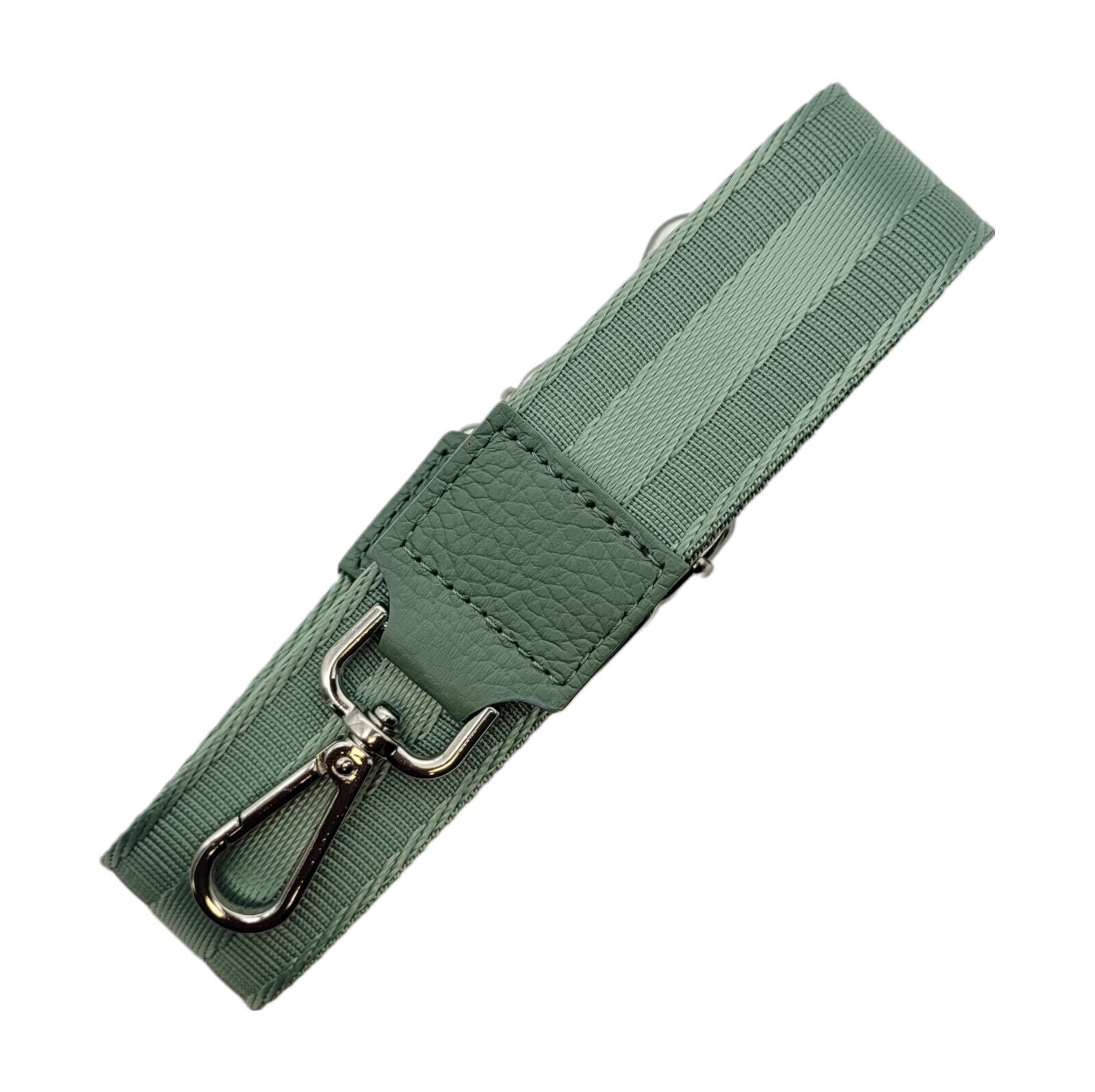 Ersatz Taschengurt Schultergurt Tragegurt Schulterriemen 4cm made in Italy grün silber