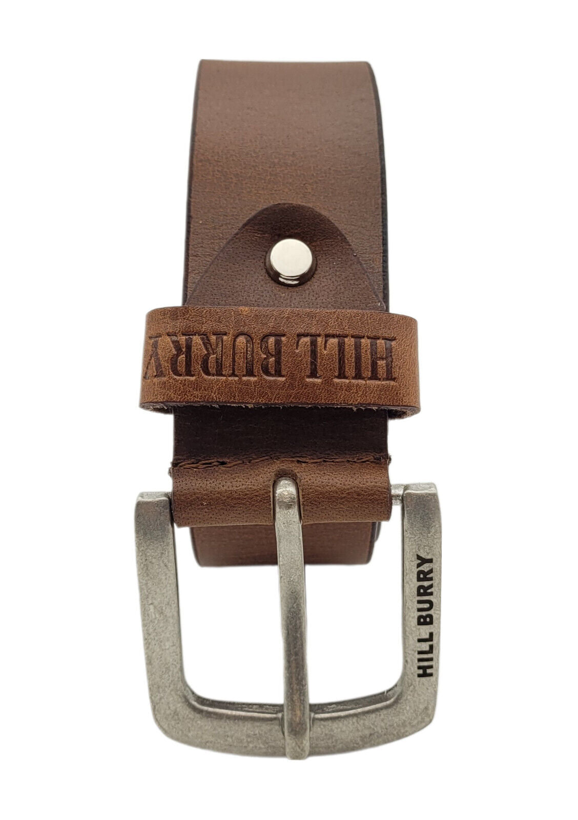 Hill Burry echt Leder Herren Gürtel 115cm (Taille) 40mm breit kürzbar Vollleder braun