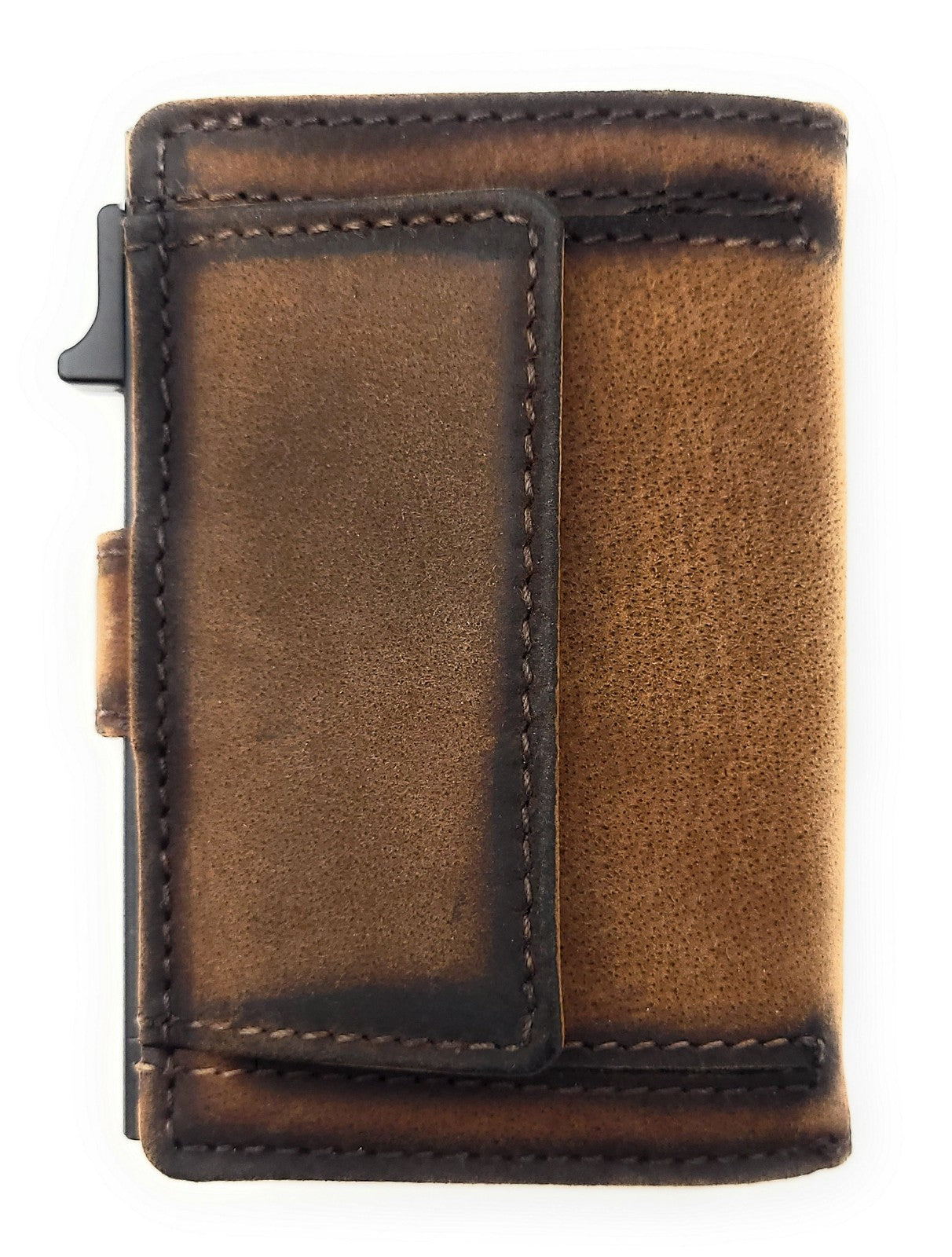 Jockey Club Slim Wallet ClipX RFID – Leder Geldbörse mit Münzfach Braun