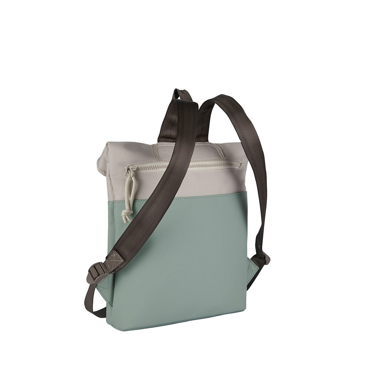 New Rebels Backham Roll Up Rolltop City Rucksack Los Angeles wasserabweisend Grün Beige