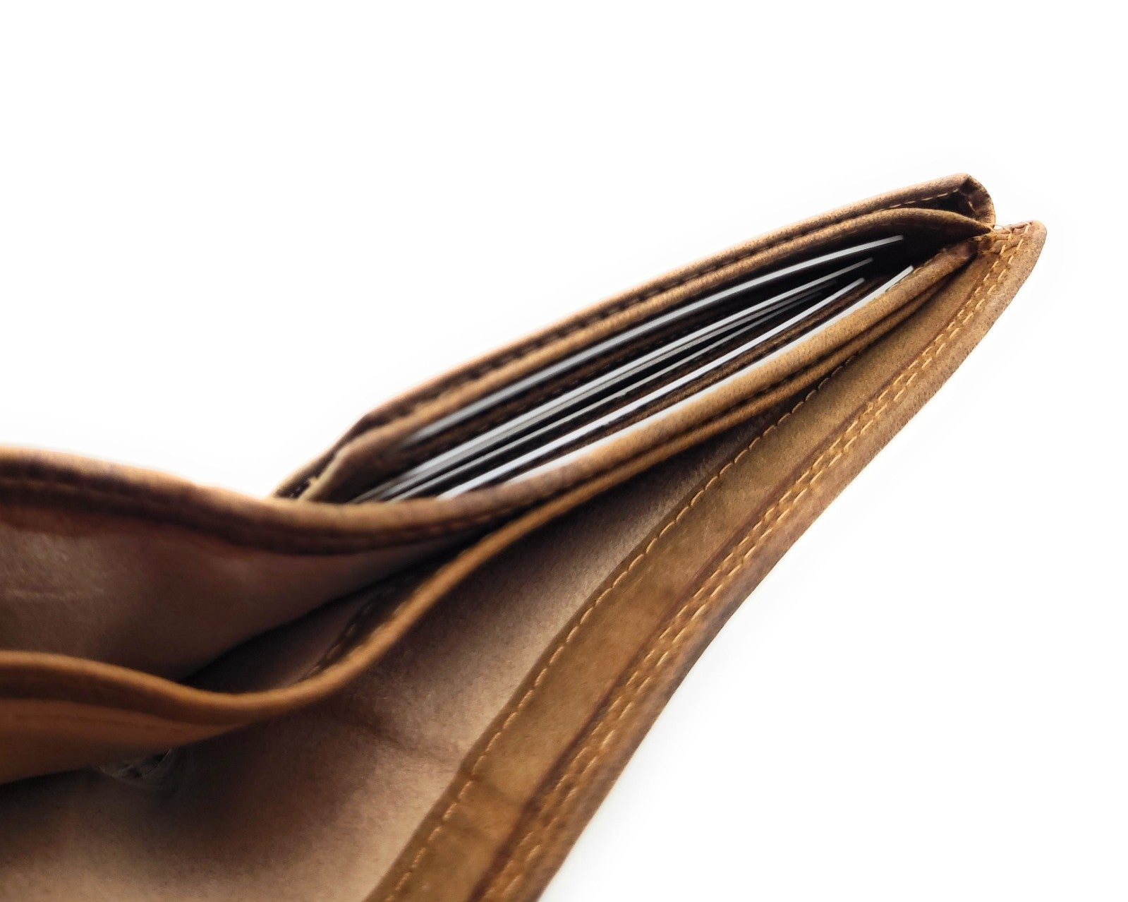 Lemasi Büffelleder Unisex Geldbörse mit Eulen-Prägung - RFID Schutz - 16 Fächer - Hunterleder Querformat