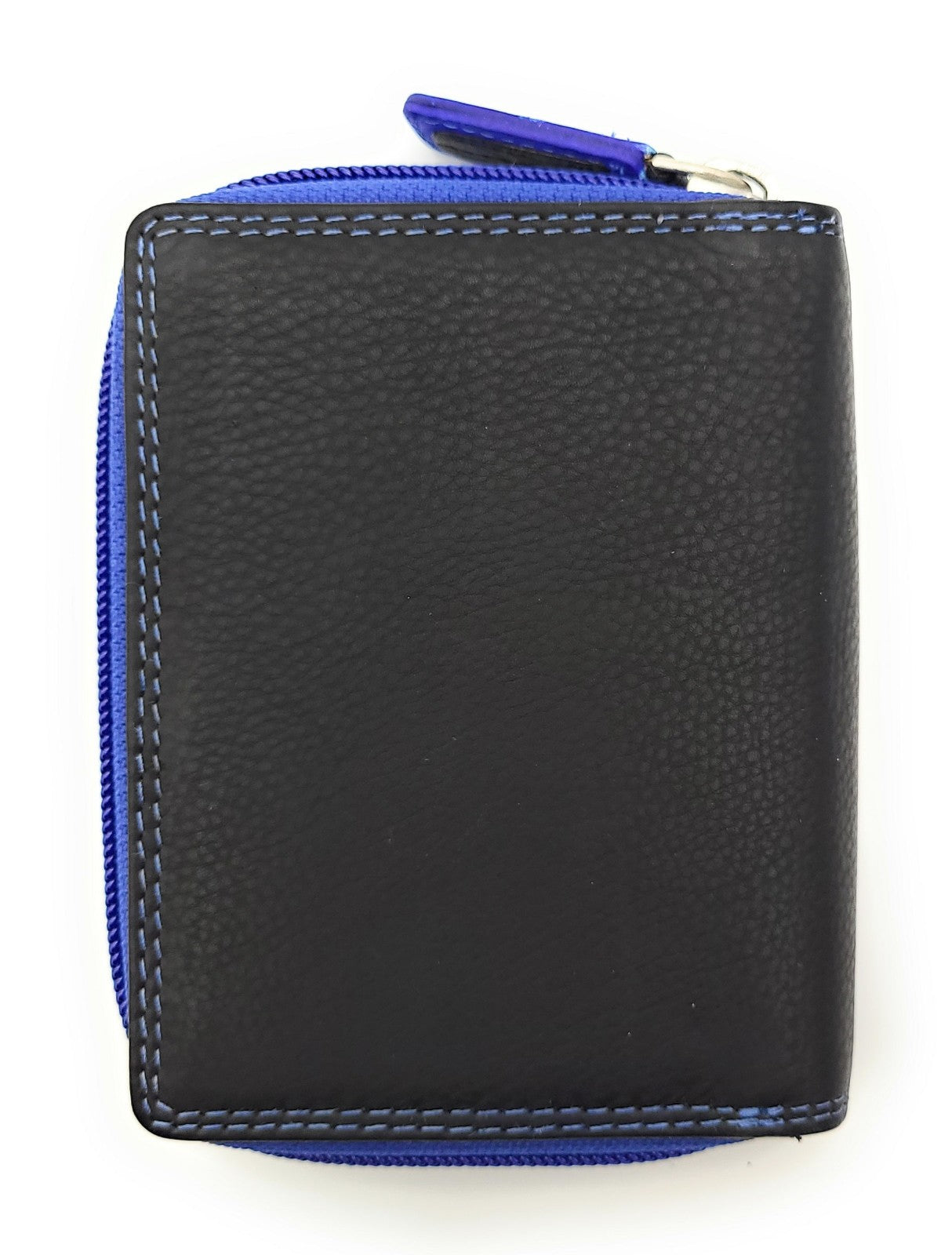 Jockey Club echt Leder Damen Geldbörse Portemonnaie mit RFID Schutz schwarz royalblau