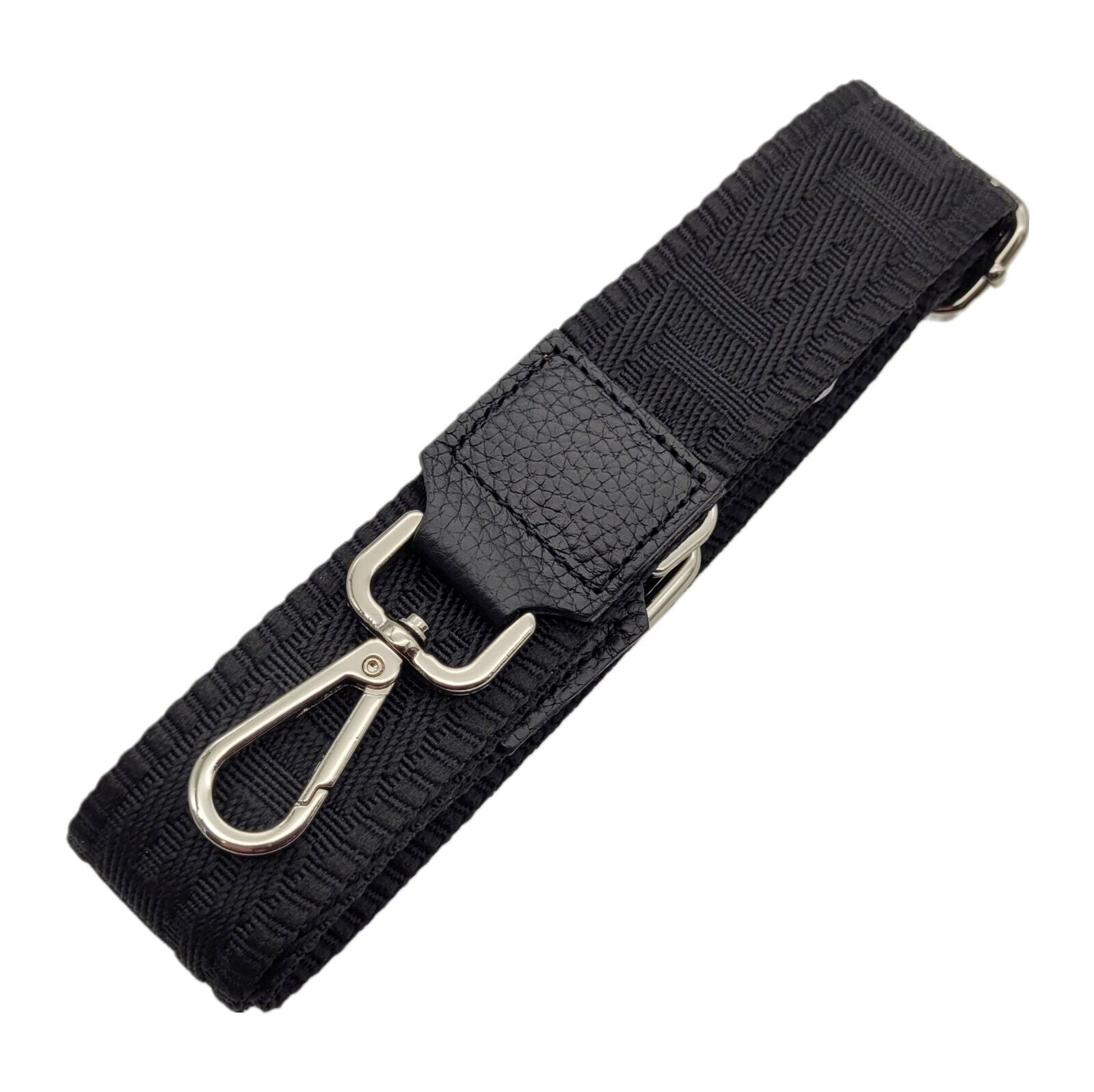 Ersatz Taschengurt Schultergurt Tragegurt Schulterriemen 4cm made in Italy schwarz silber