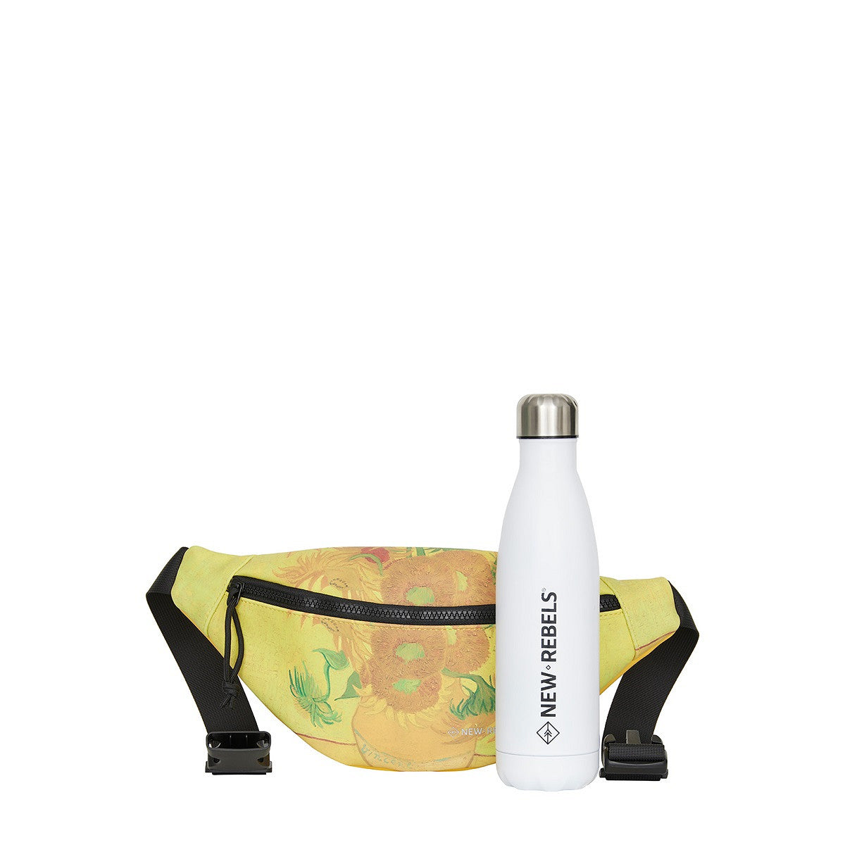 New Rebels Brooklyn Waistbag – Bauchtasche mit Van Gogh Sonnenblumen, wasserabweisend & leicht
