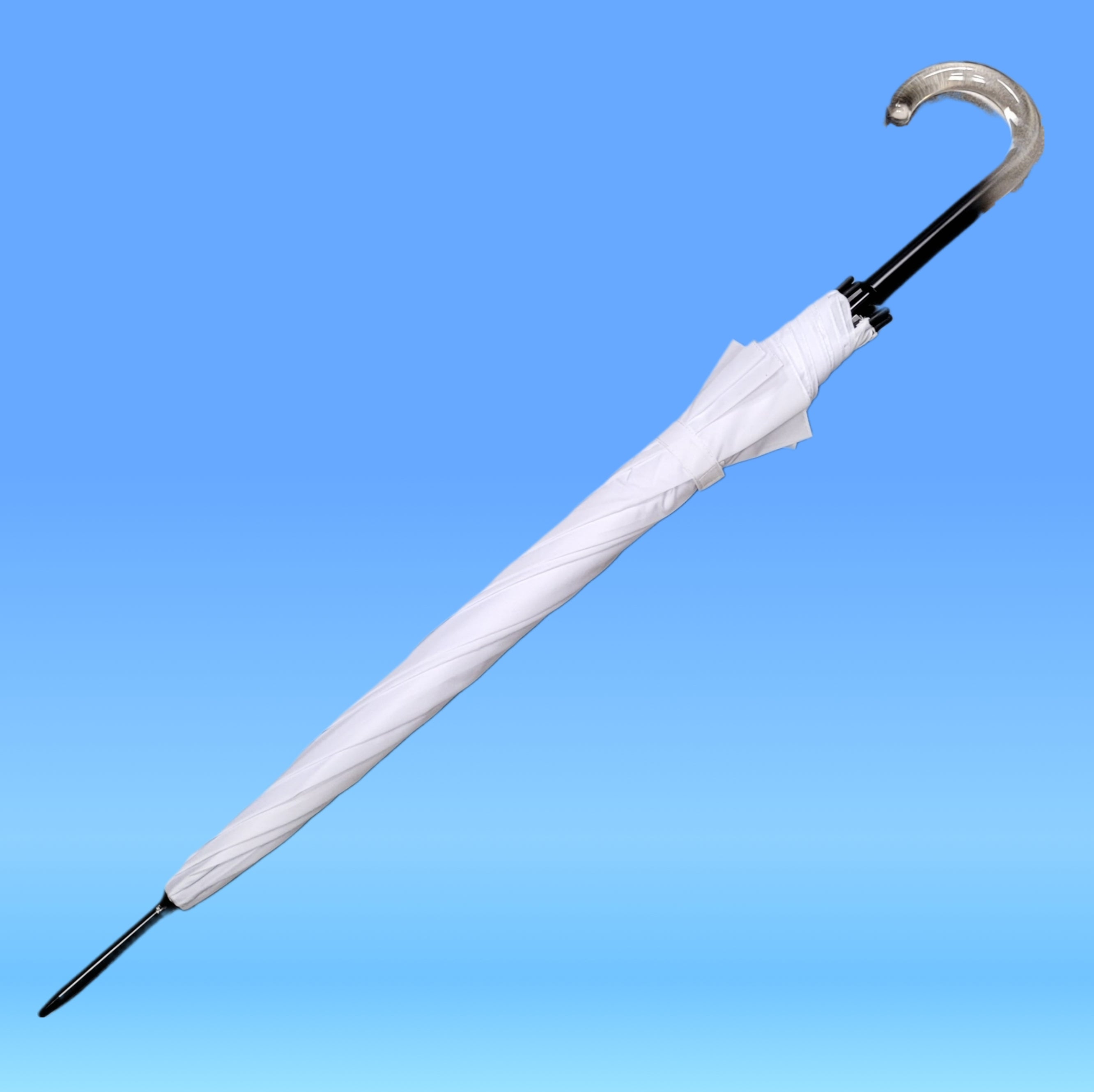 Hochzeitsschirm Weiß Ø105cm – Automatik Stockschirm für Braut & Damen