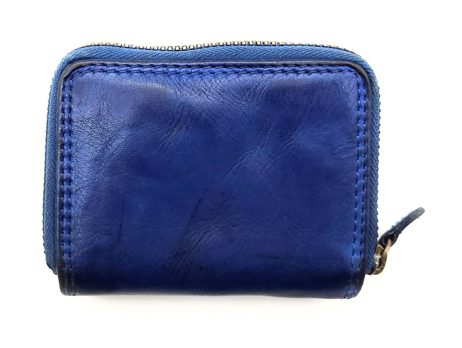 Hill Burry Mini echt Leder Damen Geldbörse Portemonnaie RFID Schutz Waschleder blau