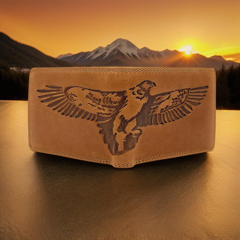 Hill Burry echt Leder Portemonnaie Geldbörse Geldbeutel Adler mit RFID Schutz