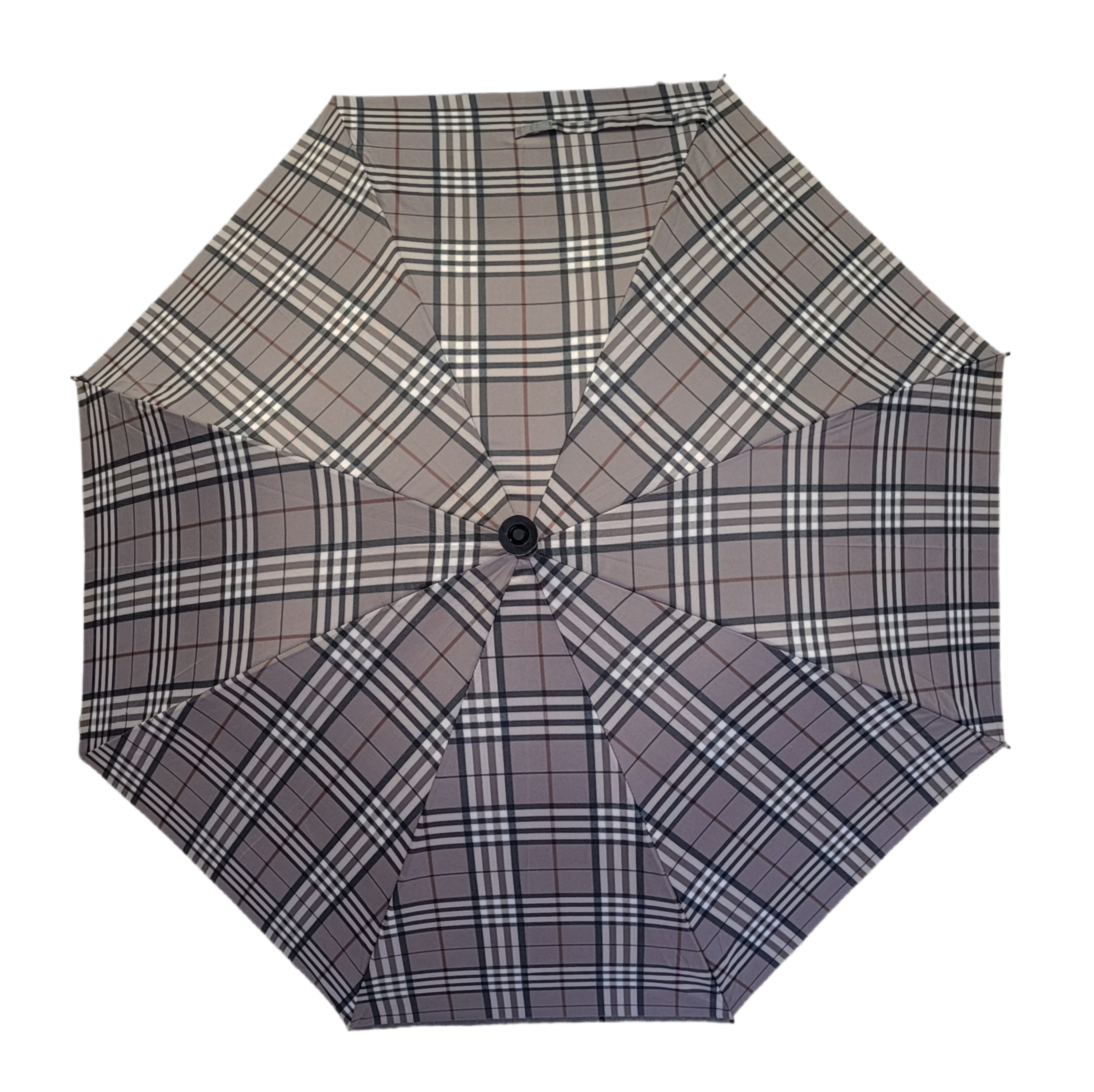 Dr. Neuser Regenschirm Stützschirm Gehhilfe Gehstock Fritzgriff Gummipuffer karo schwarz grau