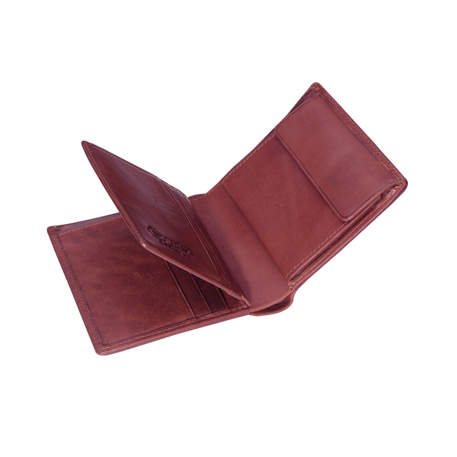 Esquire kompakte echt Leder Geldbörse Portemonnaie mit RFID Schutz braun
