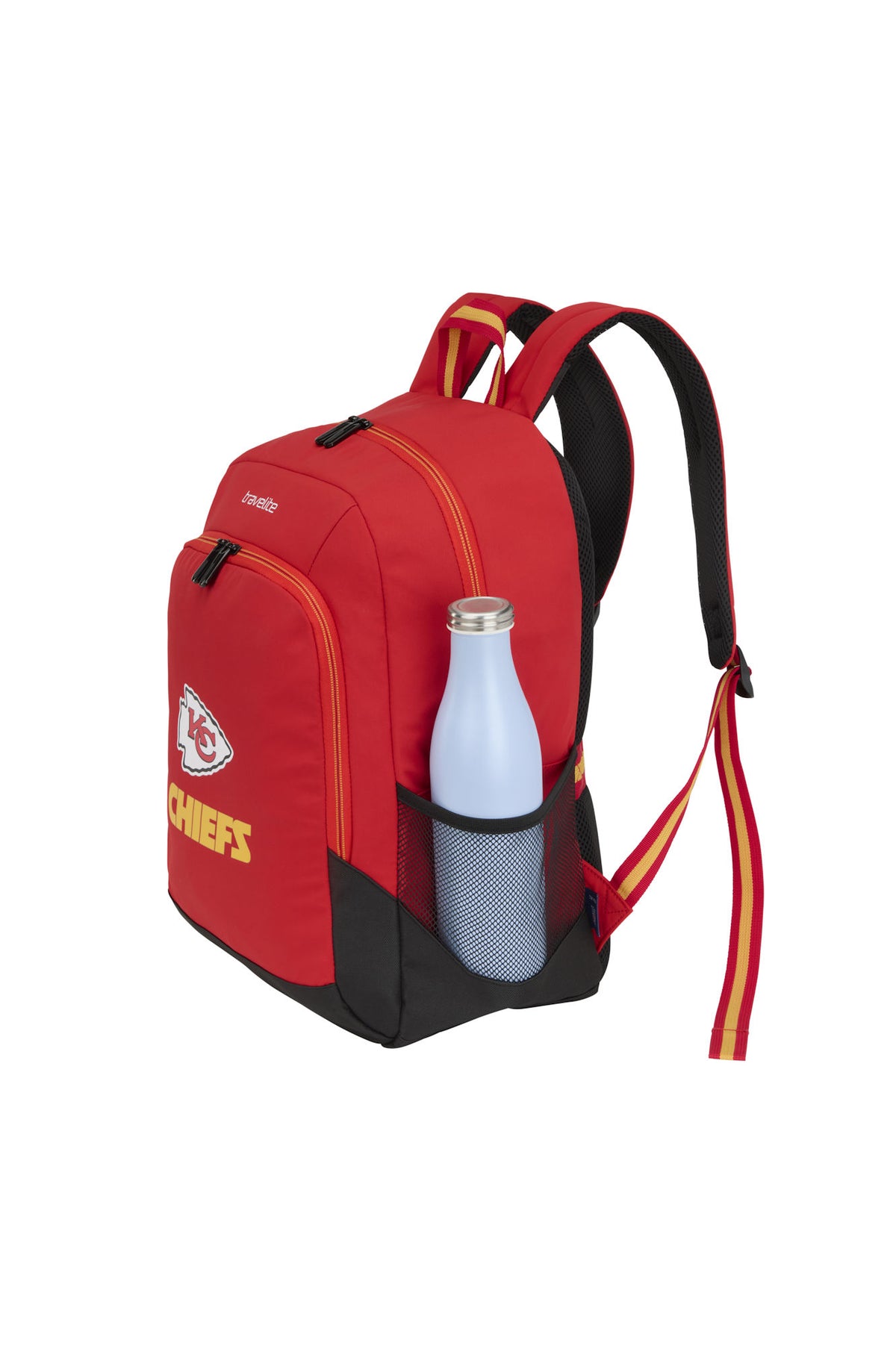 travelite x NFL College Rucksack Kansas City Chiefs Rot – 24 l, Laptopfach bis 15 Zoll