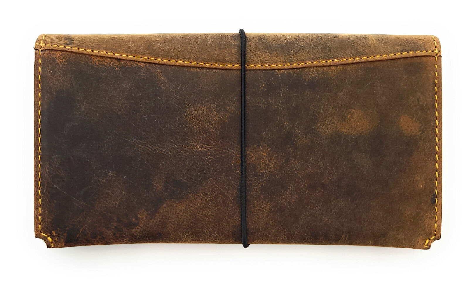 Tabakbeutel aus Büffelleder – mit Fächern für Blättchen, Filter & Feuerzeug braun