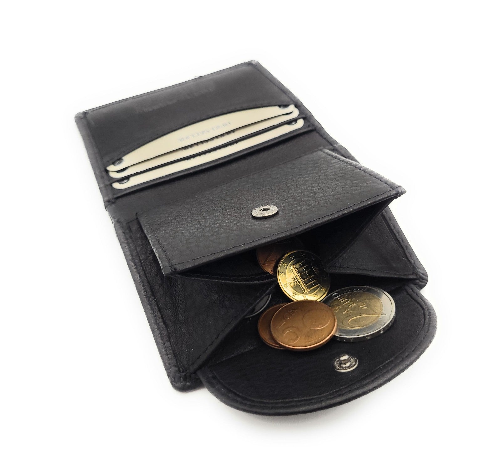 Jockey Club Mini Geldbörse aus Nappaleder mit RFID-Schutz – Kompakt & Sicher – 5 Kartenfächer – Münzfach mit Chipfach | Video