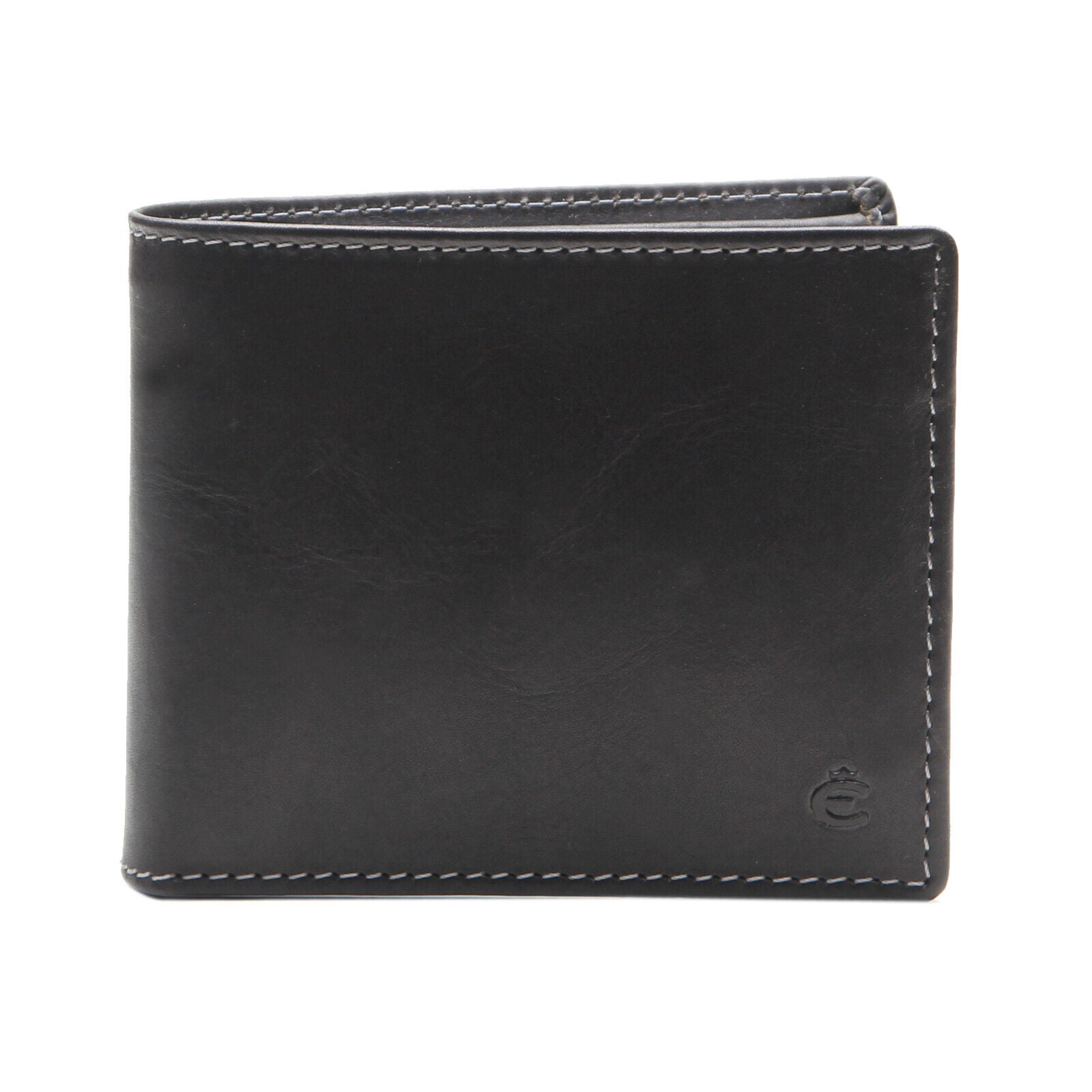 Esquire kompakte echt Leder Geldbörse Portemonnaie mit RFID Schutz schwarz