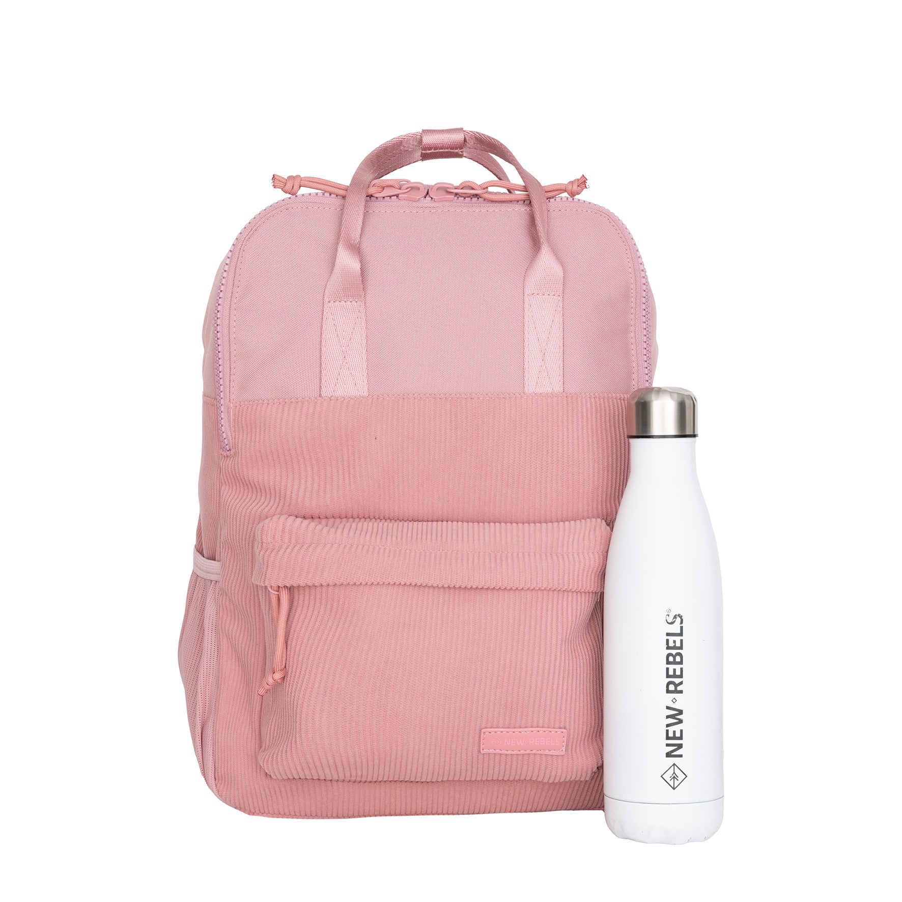 New Rebels Rucksack Ribbi Springfield mit Kordoptik und Tabletfach pink