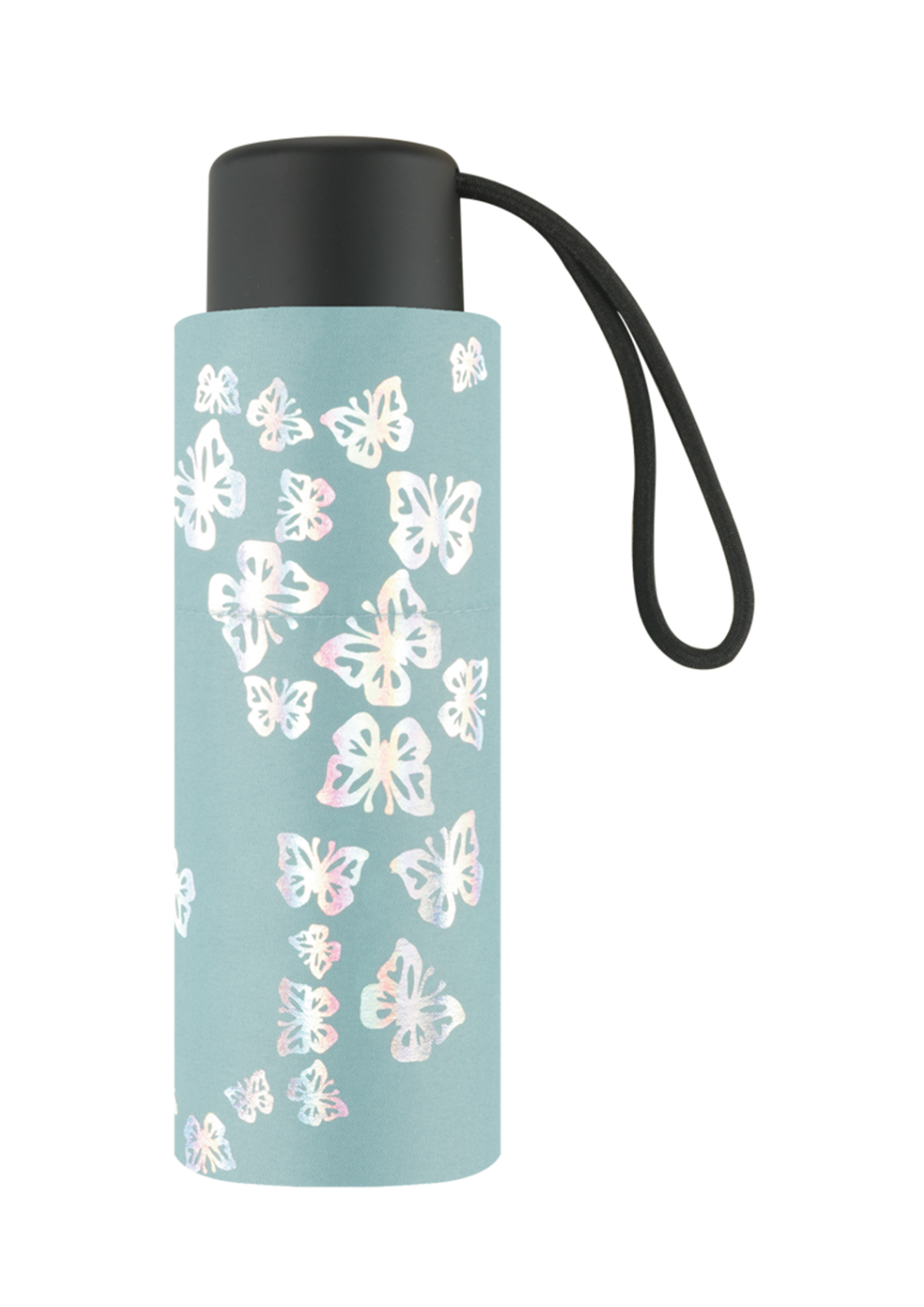 Pierre Cardin Damen Regenschirm Taschenschirm Petito papillion aquifer grün