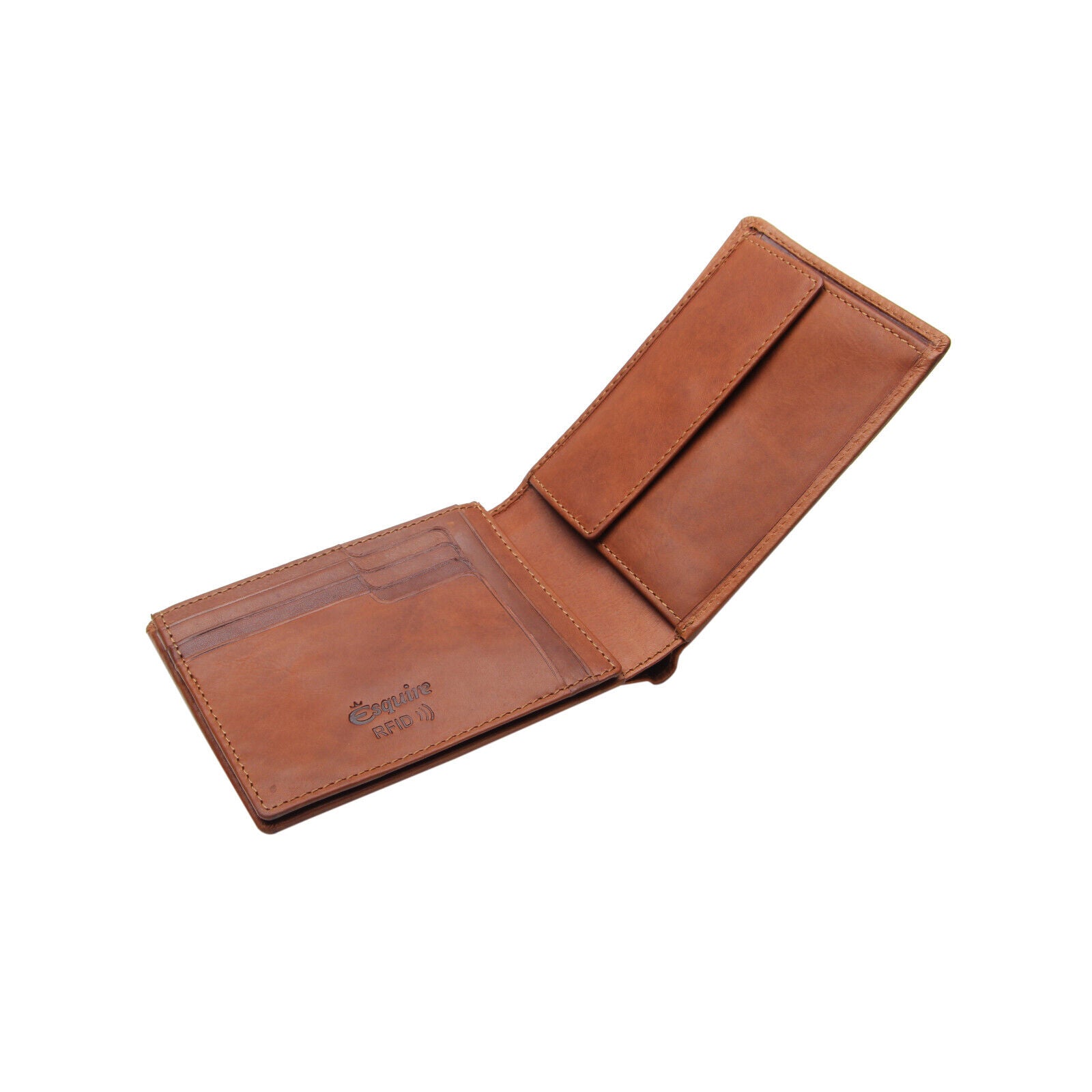 Esquire echt Leder Geldbörse Portemonnaie mit RFID Schutz & Cardsafe "Dallas" braun