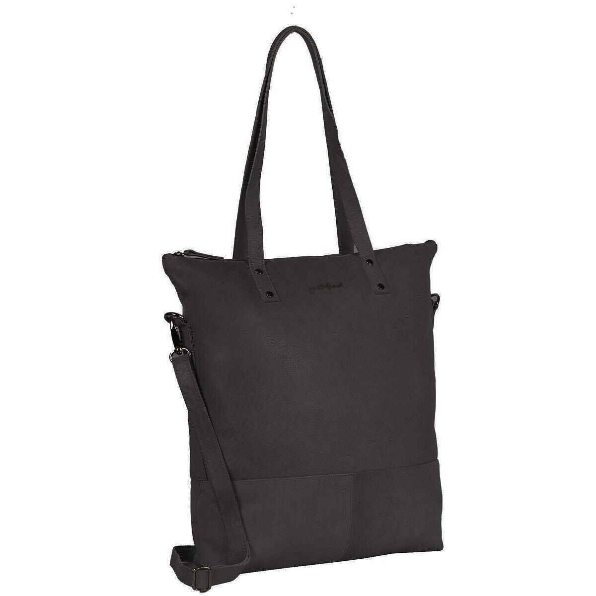 großer echt Leder Damen Shopper Handtasche Schultertasche Penelope schwarz