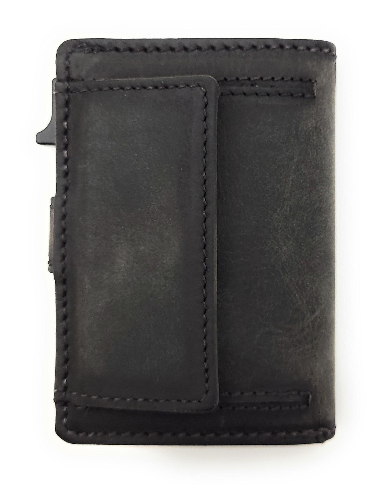 Jockey Club Slim Wallet ClipX RFID – Leder Geldbörse mit Münzfach Grau