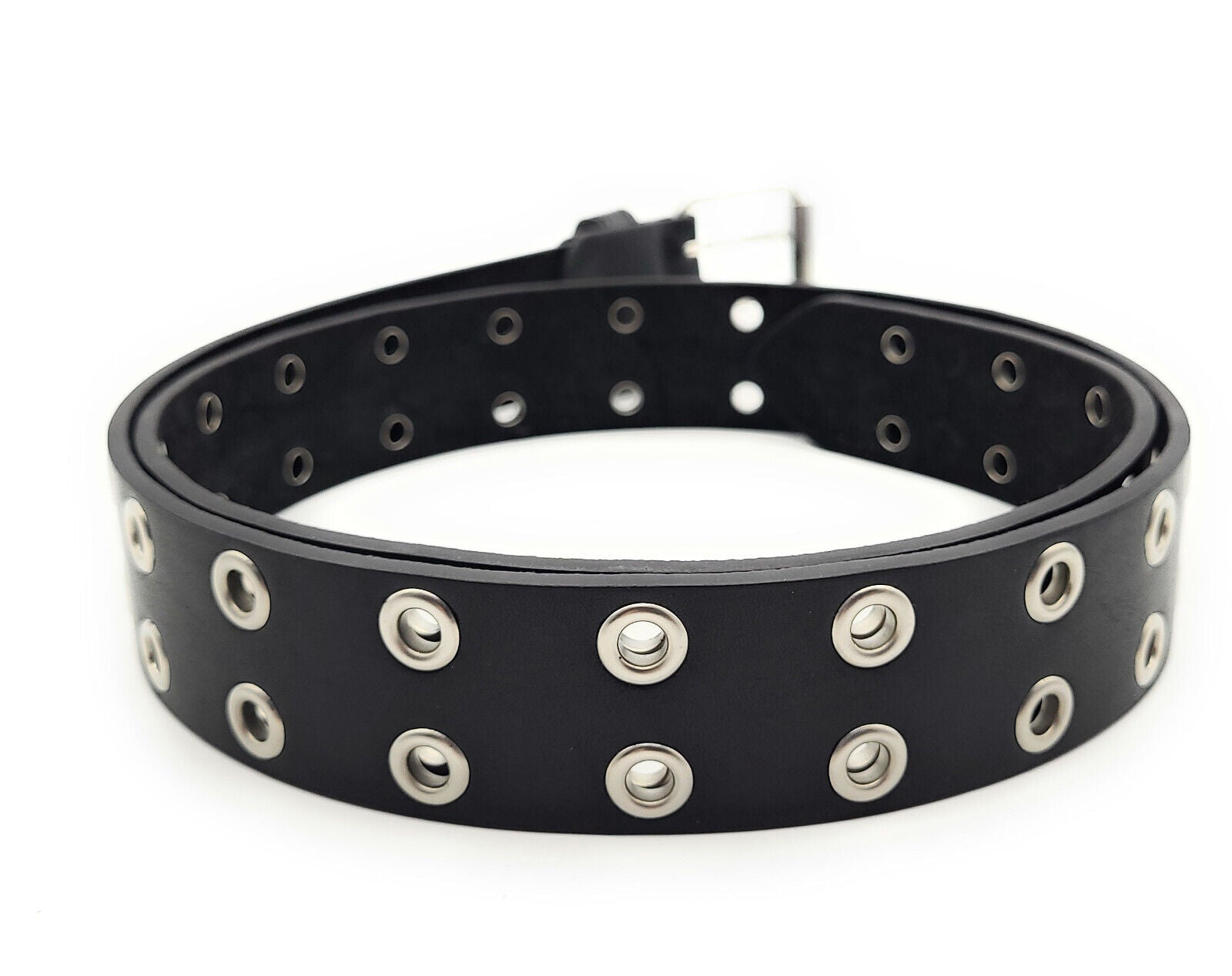 2-Loch Nietengürtel Ösen Gürtel Jeansgürtel Damen Herren echt Leder & PU 135cm