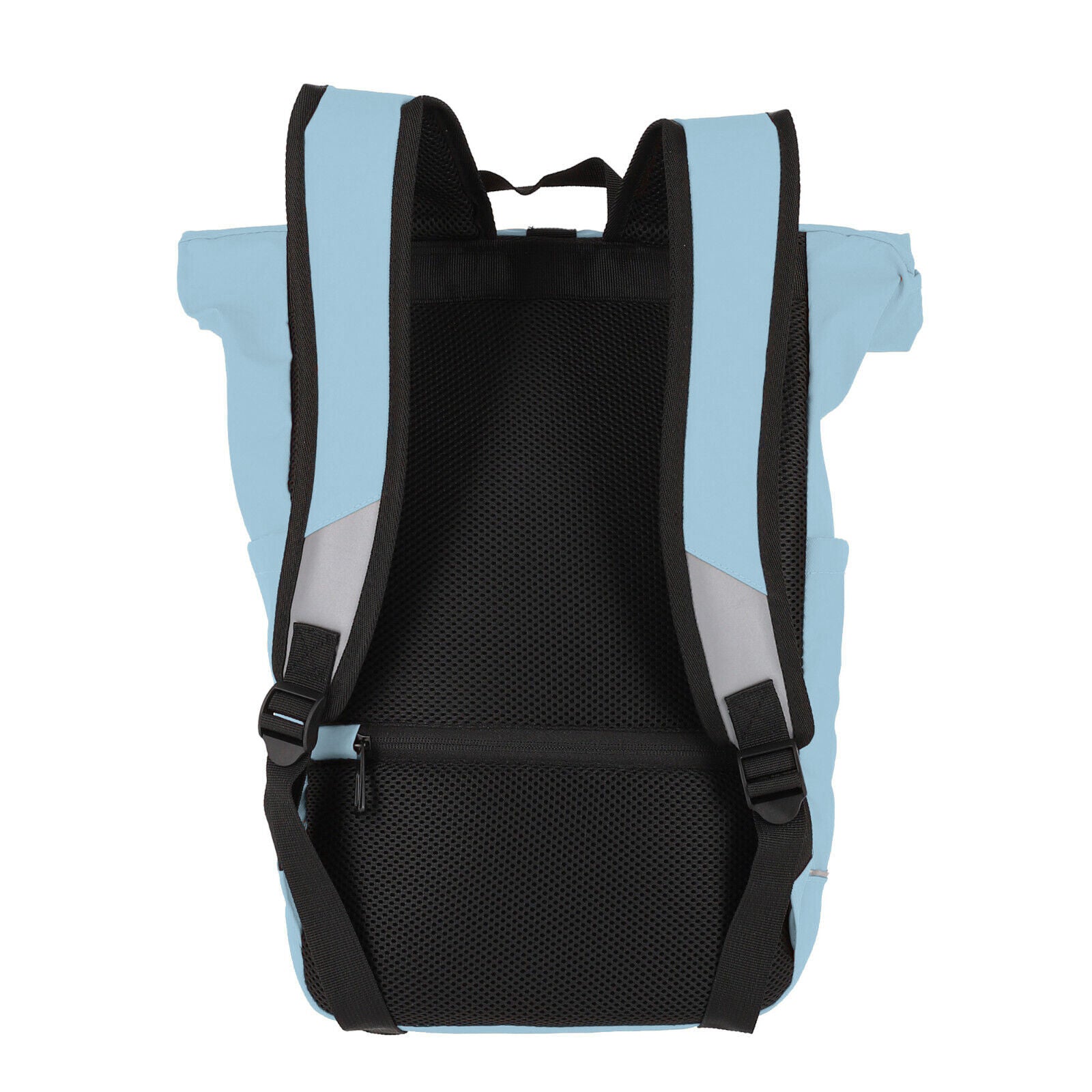 Travelite Rollup Fahrrad Rucksack Kurierrucksack Daypack aus wasserfester Plane mit Reflektoren pastell blau