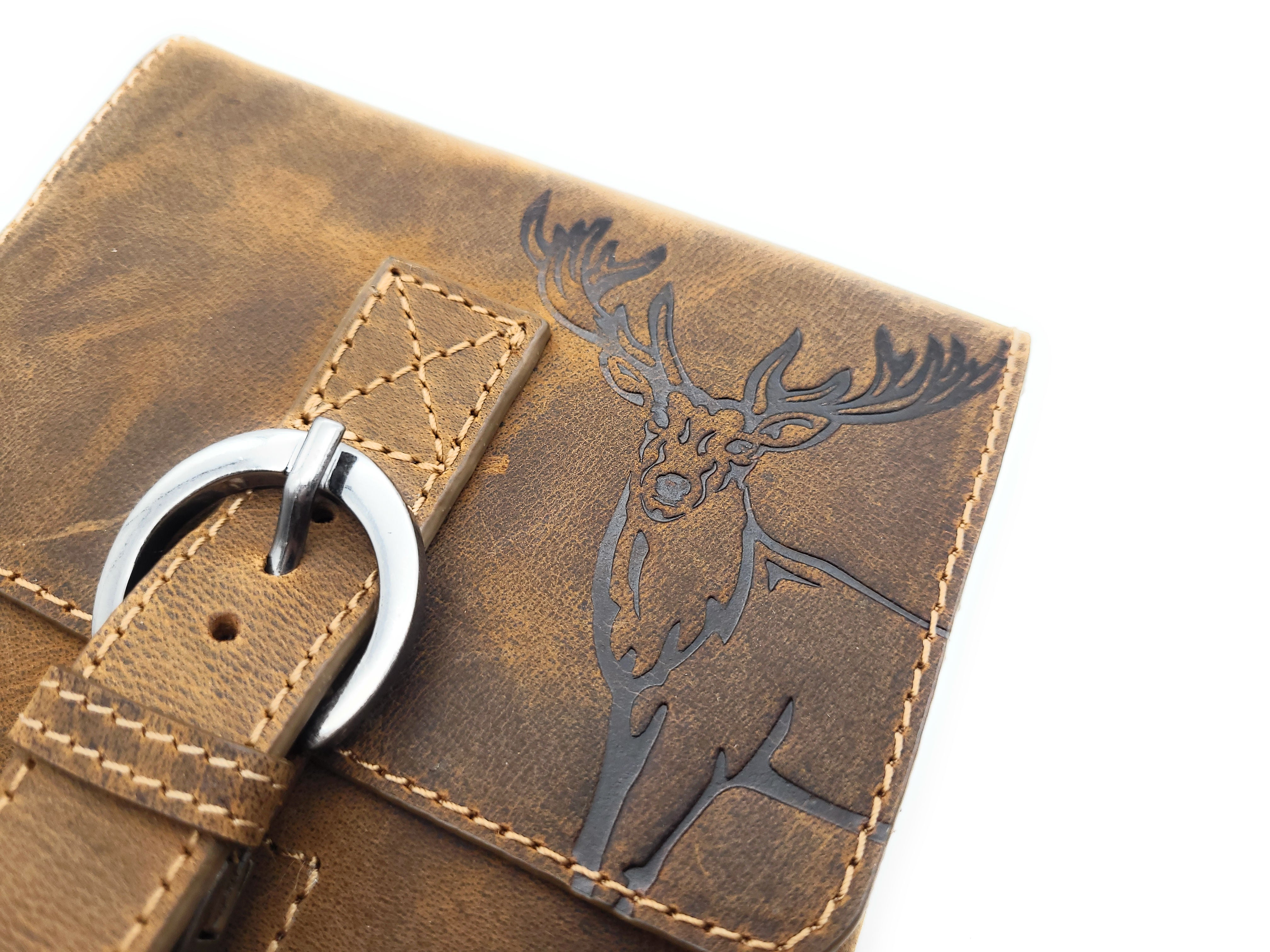 Jockey Club echt Leder Gürteltasche Bikertasche Jagdtasche Hüfttasche Bauchtasche Hirsch Gurt