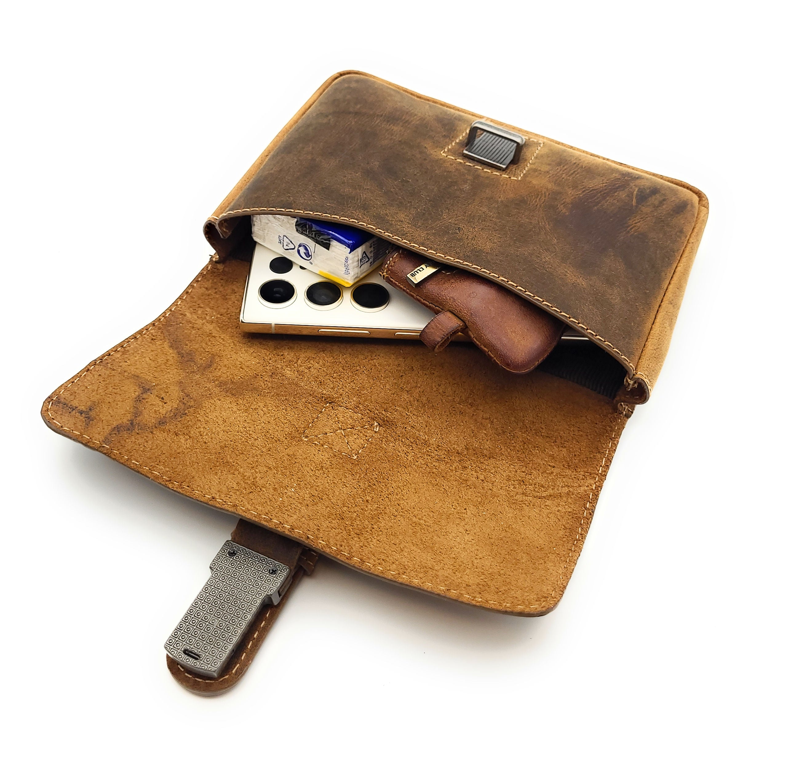 Jockey Club echt Leder Gürteltasche Bikertasche Jagdtasche Hüfttasche Bauchtasche Hirsch Gurt