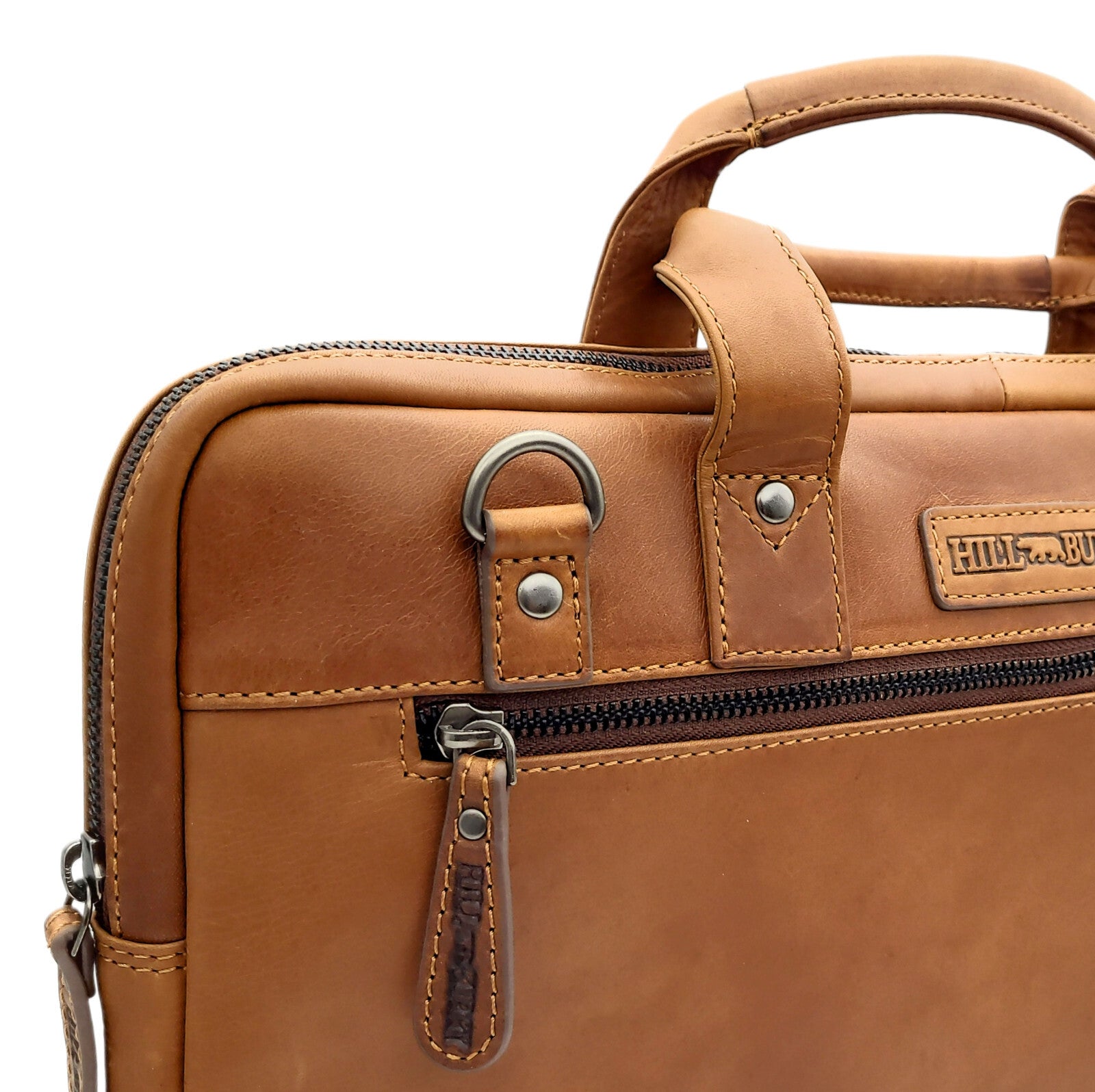 Hill Burry Echtleder Business-Tasche | Premium Laptoptasche 15,6 Zoll