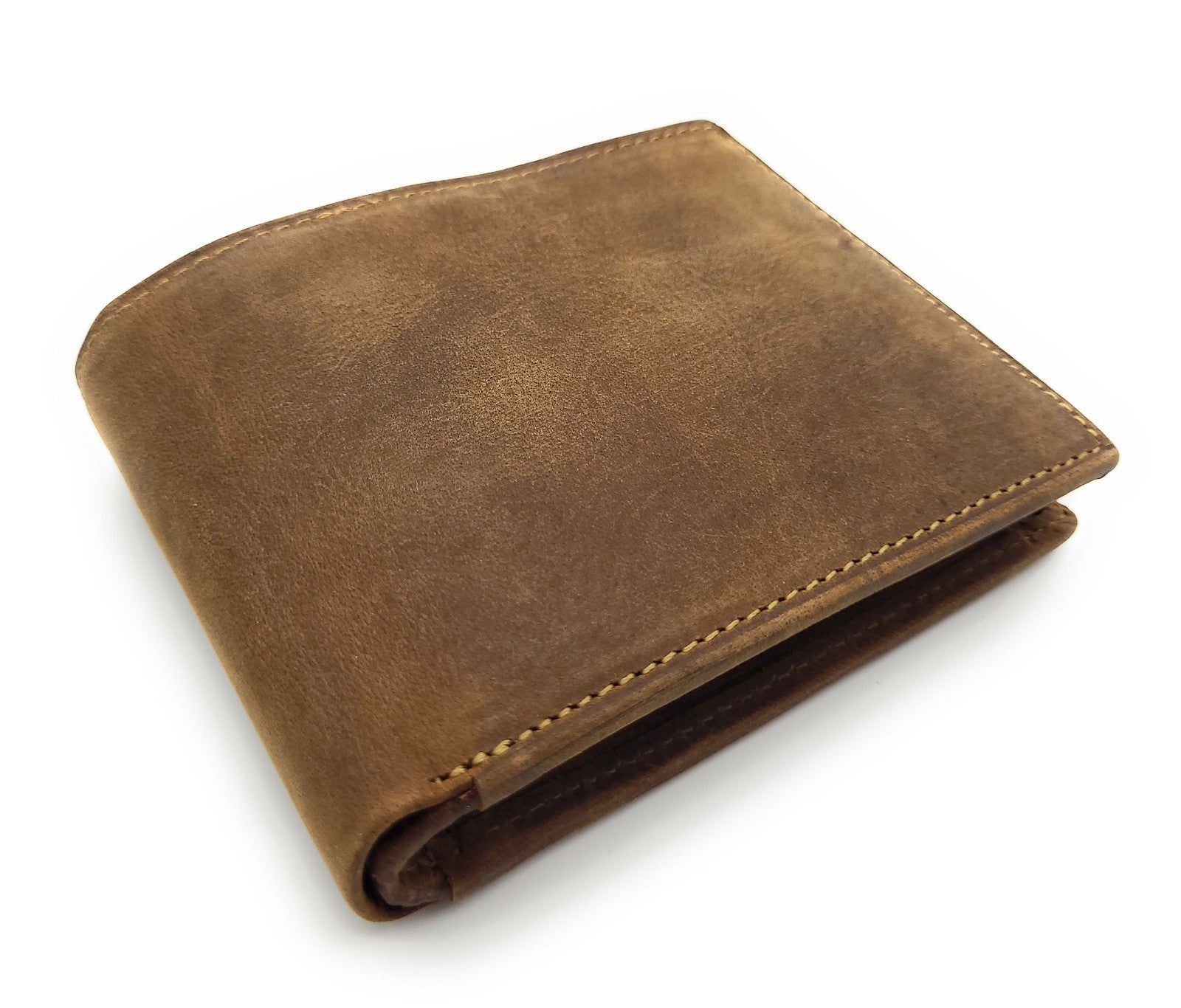 Jockey Club exklusive Geldbörse aus Büffelvollleder – RFID-Schutz, viele Fächer, robust & elegant cognac braun