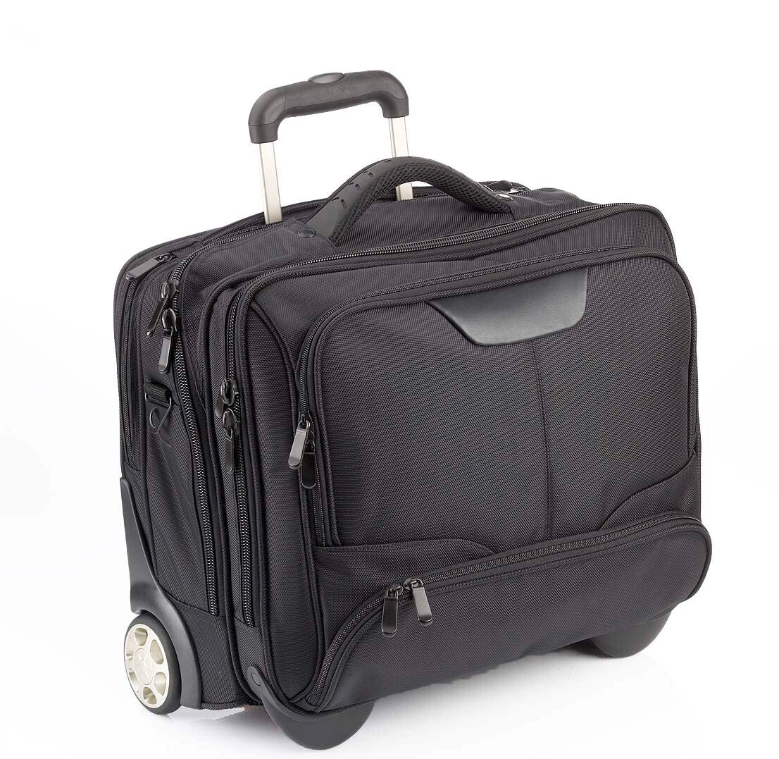 Dermata Business Notebook Trolley Laptop Pilotenkoffer Aktenkoffer bis 17" schwarz
