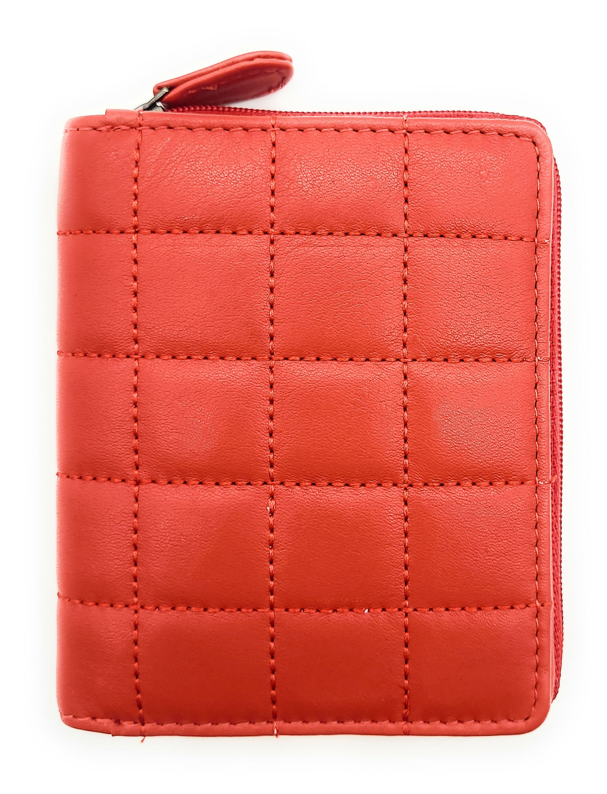 Damen Geldbörse RFID Schutz Nappaleder - Kompakt mit 6 Kartenfächern & Münzfach rot