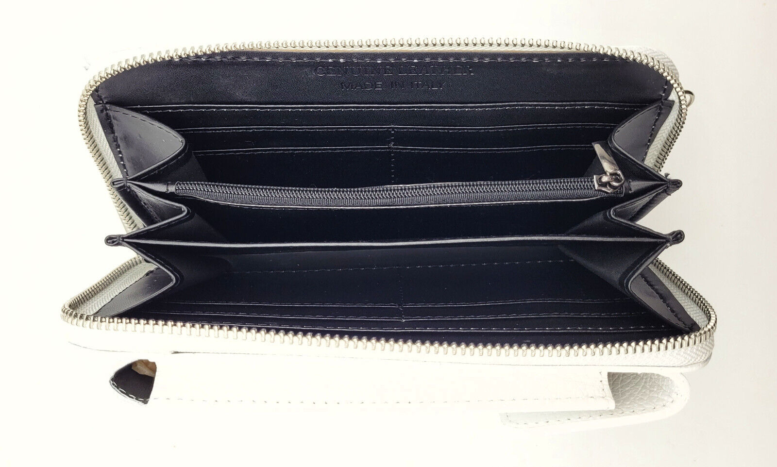 echt Leder Handybörse Smartphonetasche Geldbörse Umhängetasche made in Italy weiß