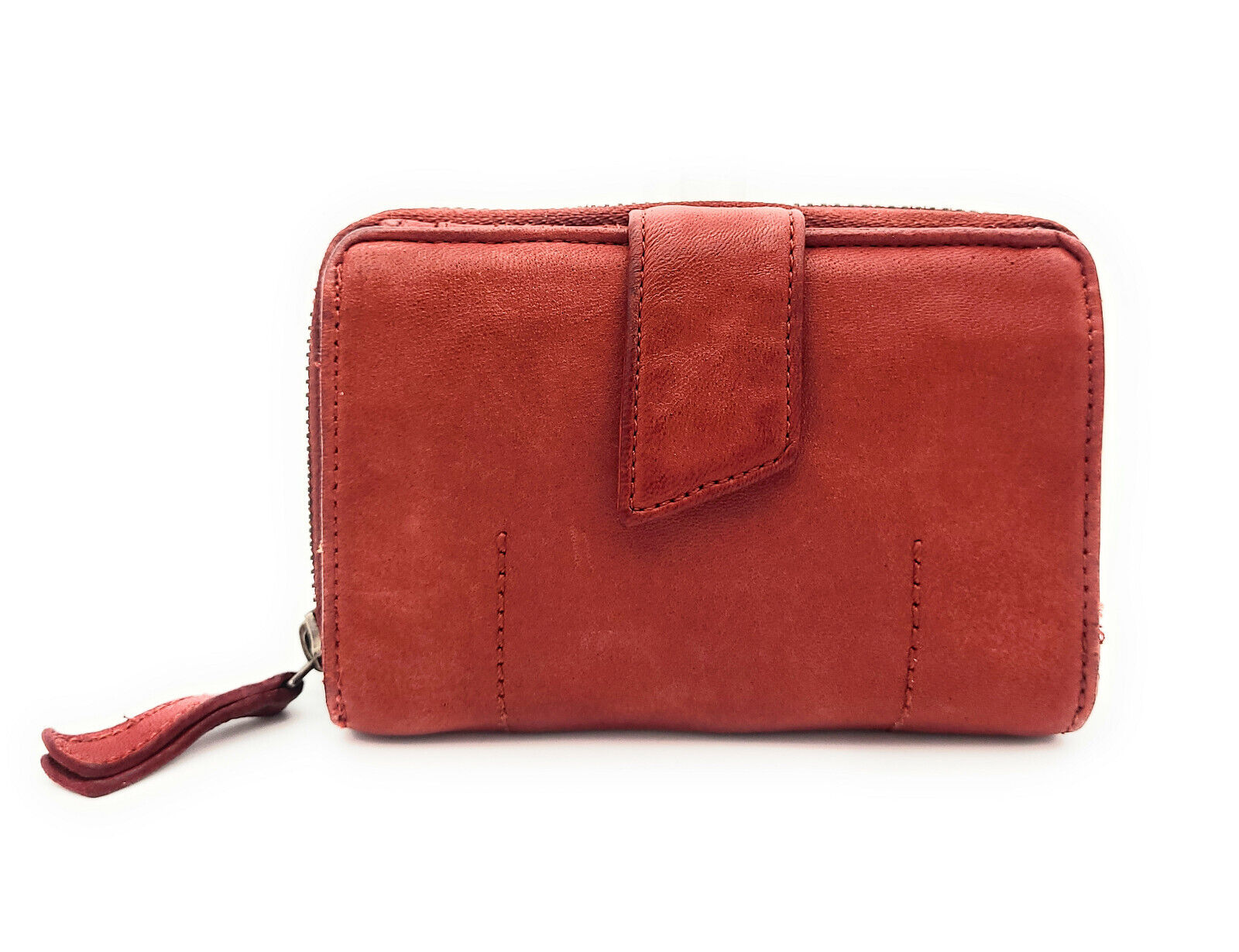 Jockey Club Damen Geldbörse Leder Rot – Vintage RFID Portemonnaie