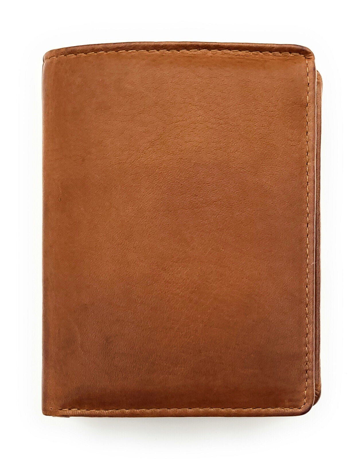 Jockey Club kompakte echt Leder Geldbörse Portemonnaie mit RFID Schutz gewachstes Rindleder cognac