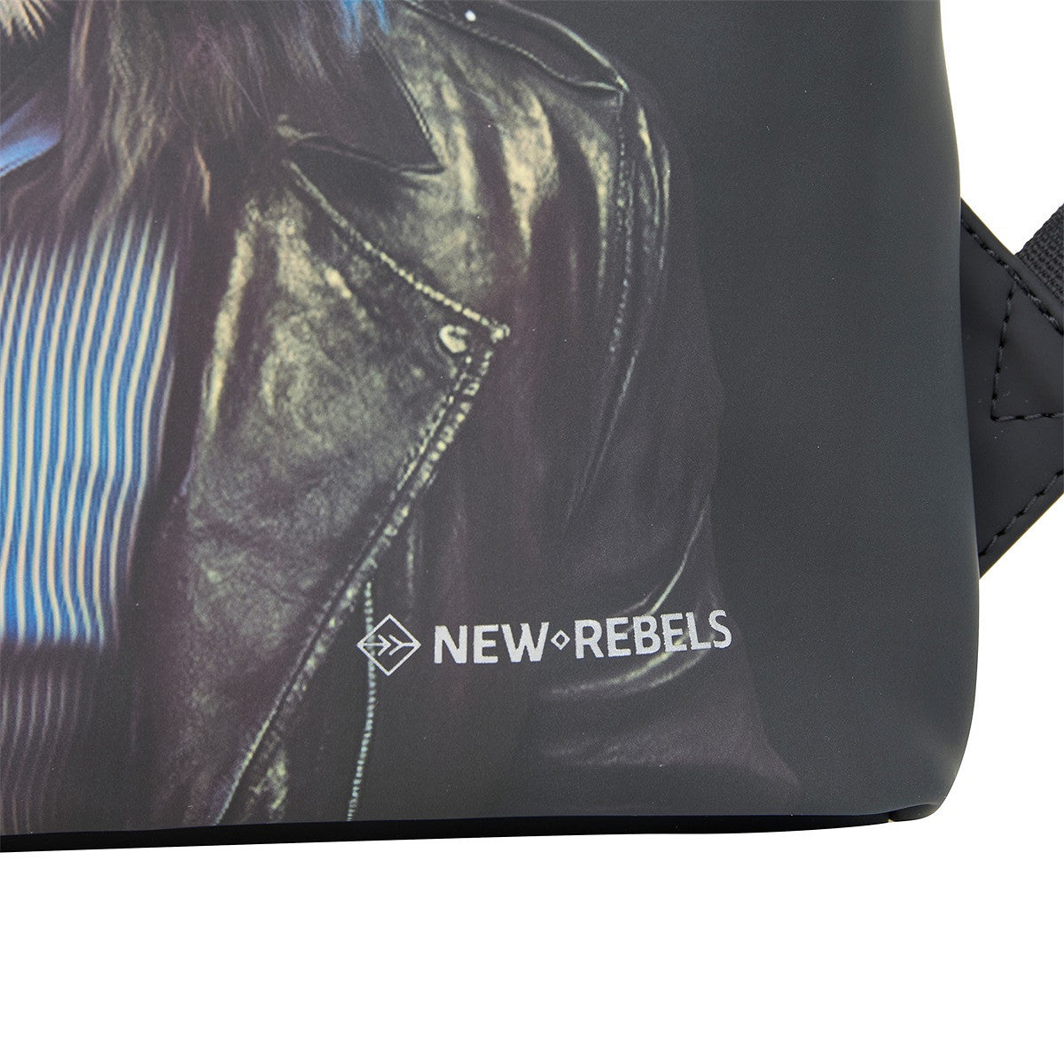 New Rebels Rolltop Cityrucksack Los Angeles – Stylischer Rolltop Rucksack mit Löwen-Design, Wasserabweisend & Praktisch