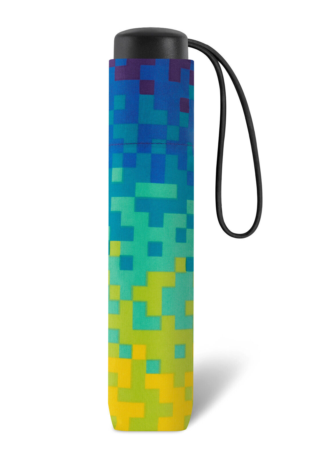 happy rain Regenschirm Taschenschirm Pixel Regenbogen
