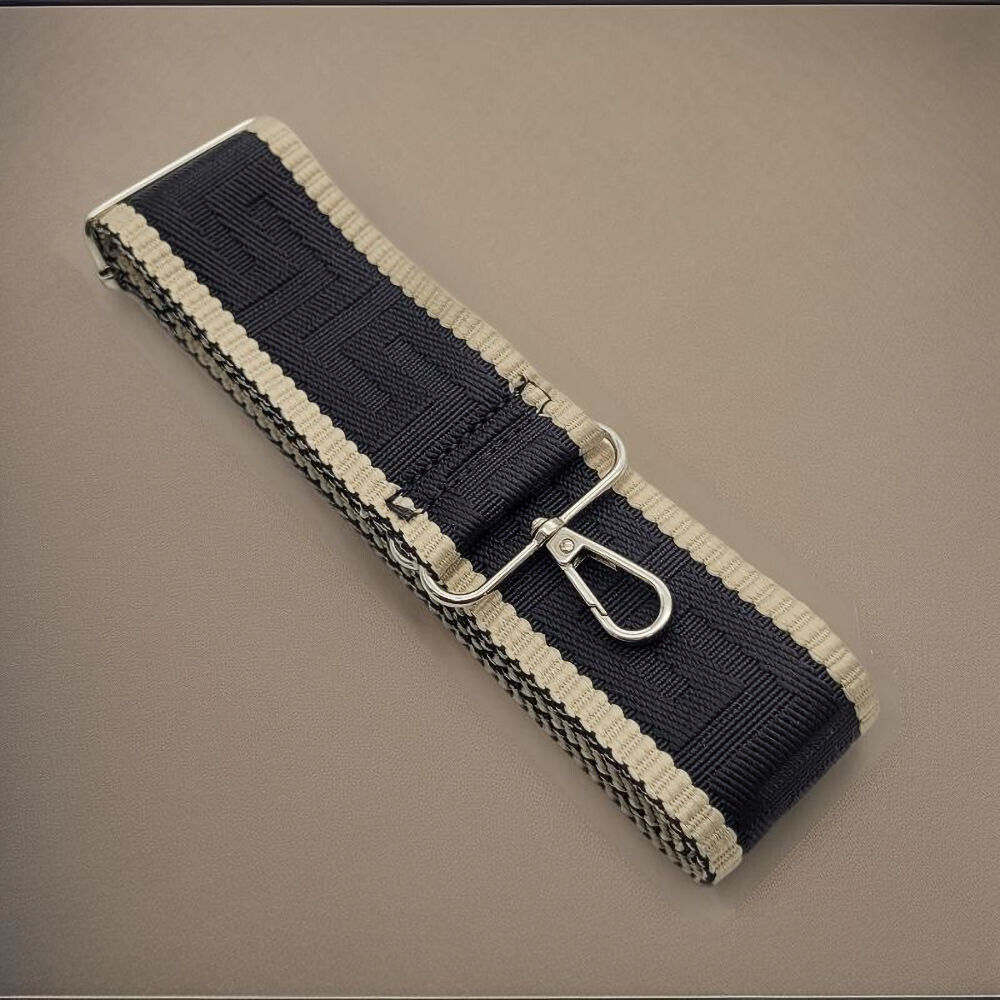 5cm breiter Ersatz Taschengurt Schultergurt Tragegurt Schulterriemen black & white