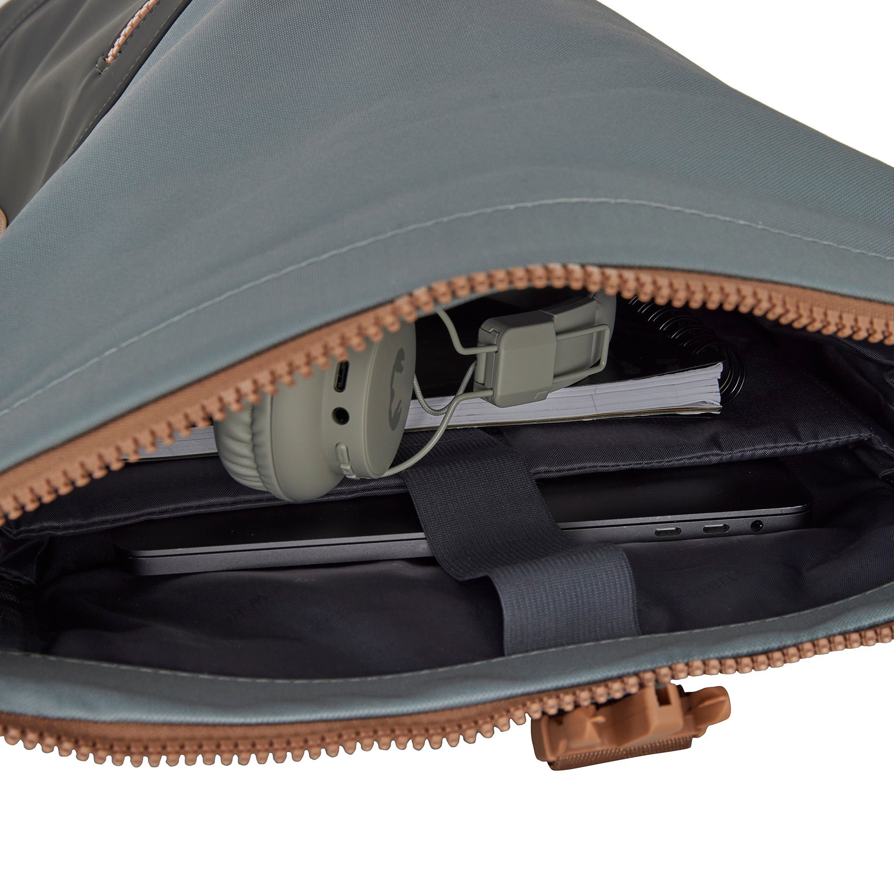 New Rebels New York Ferron Rucksack Anthrazit Kupfer – Rolltop, wasserabweisend, 15" Laptopfach