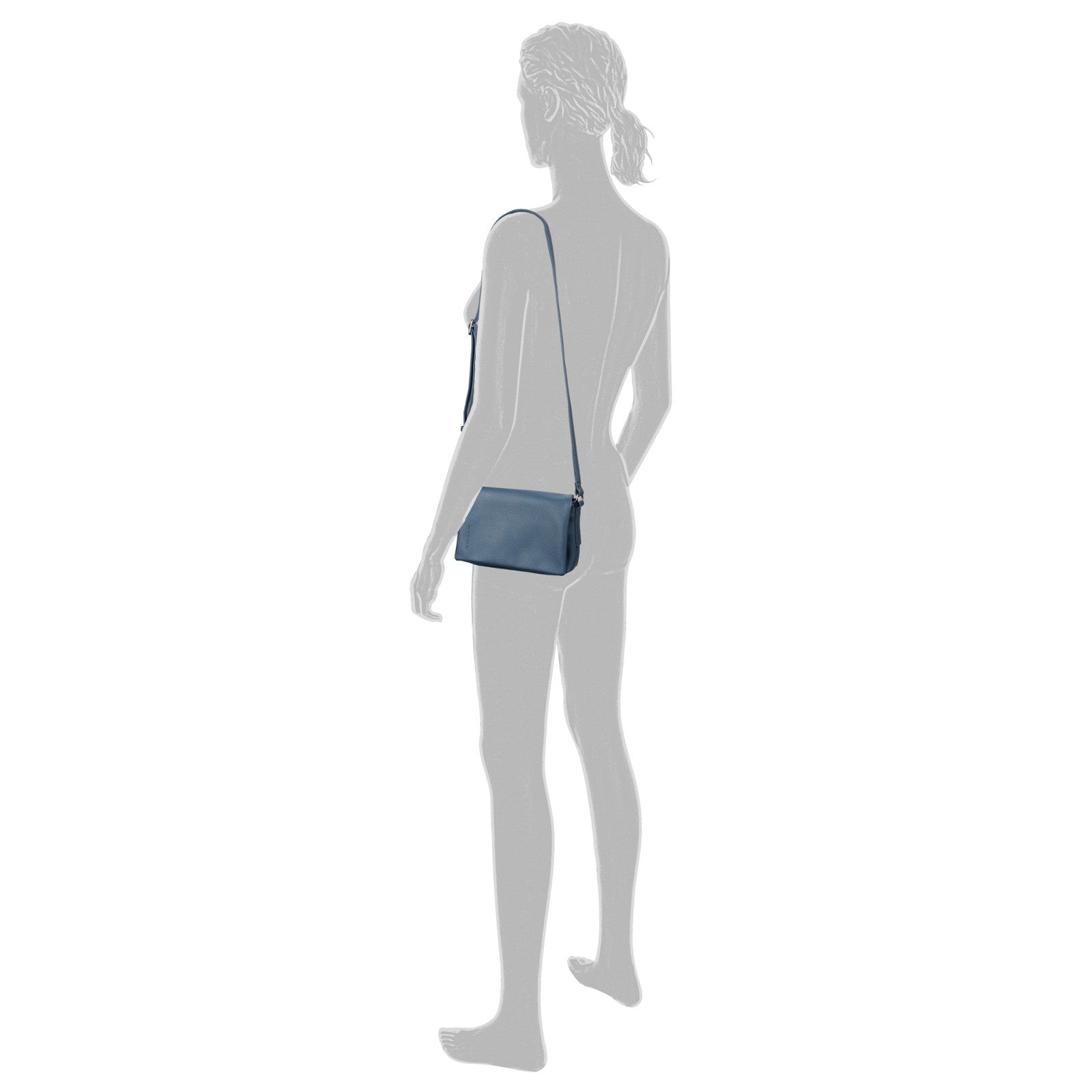 Tom Tailor Lissi Flap Bag S – kleine modische Umhängetasche mit Magnetverschluss blau