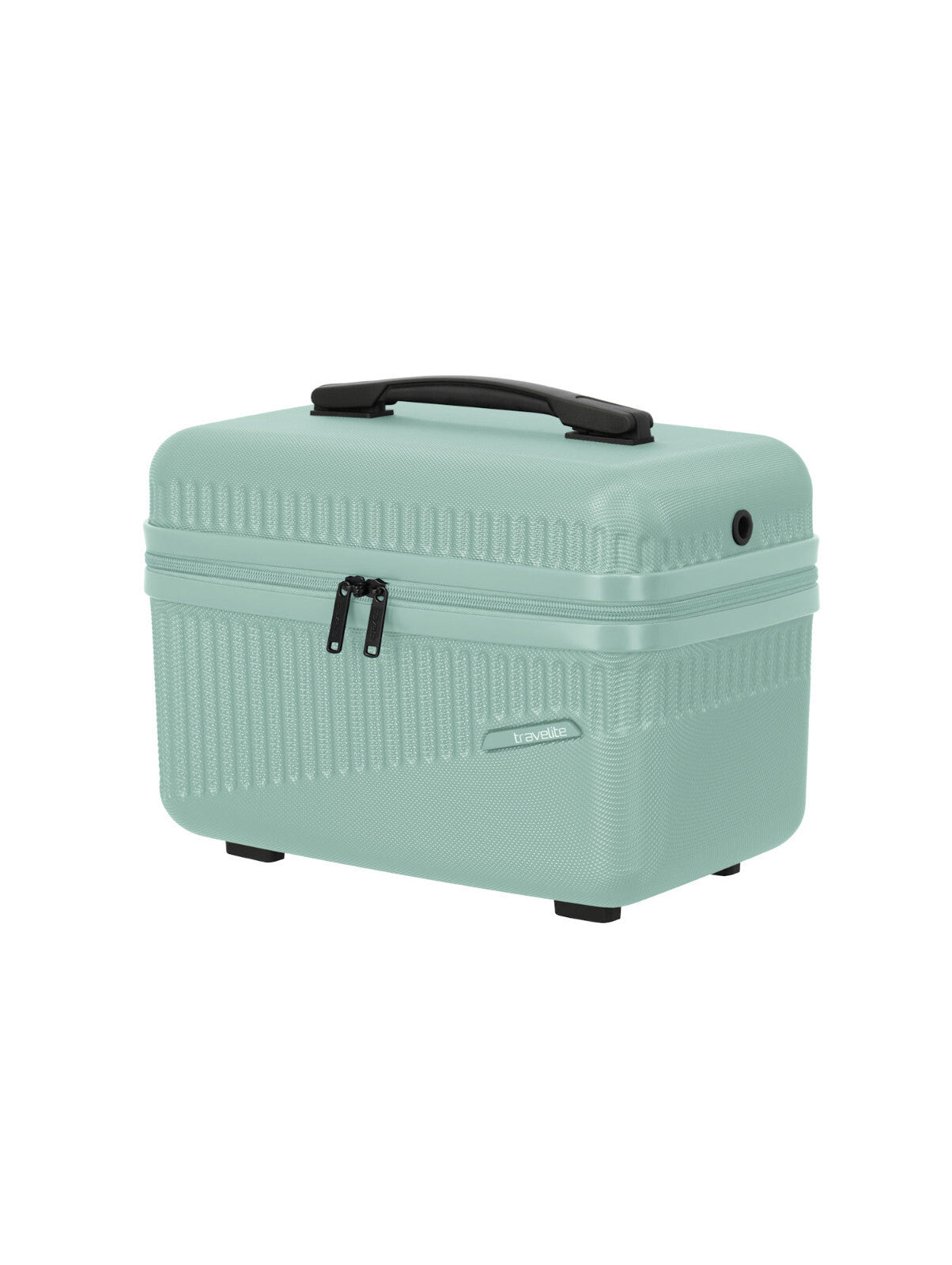 Travelite Bali Beautycase – Kosmetikkoffer 36 cm | 17 l | Hartschale mit Trolley-Aufsteckung & Schultergurt mintgrün