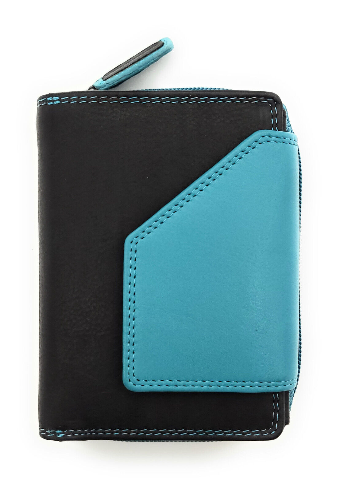 Jockey Club echt Leder Damen Geldbörse Portemonnaie Geldbeutel viele Fächer RFID Schutz schwarz blau