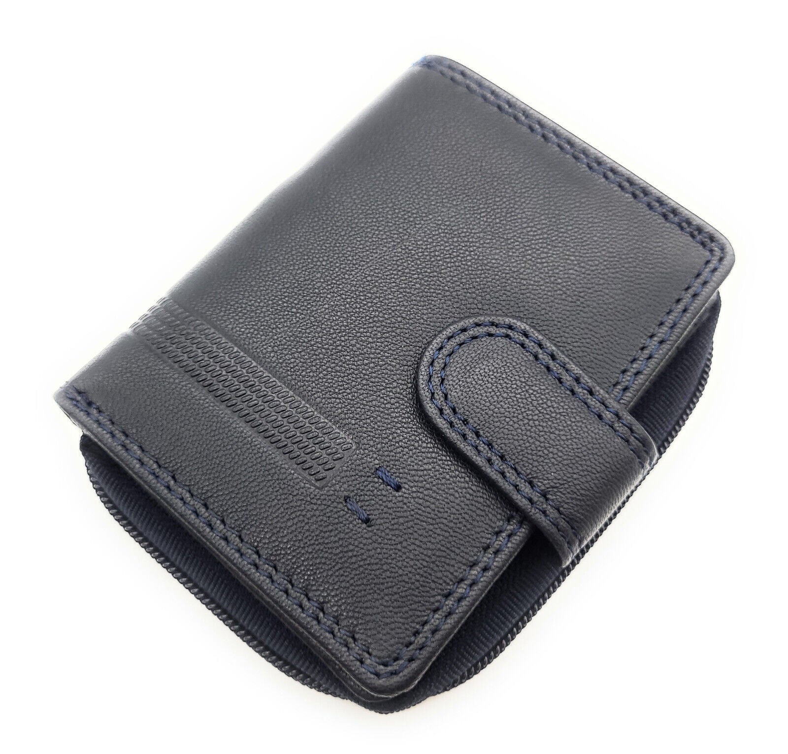 Jockey Club Basic echt Leder Mini Geldbörse Portemonnaie mit RFID Schutz navy