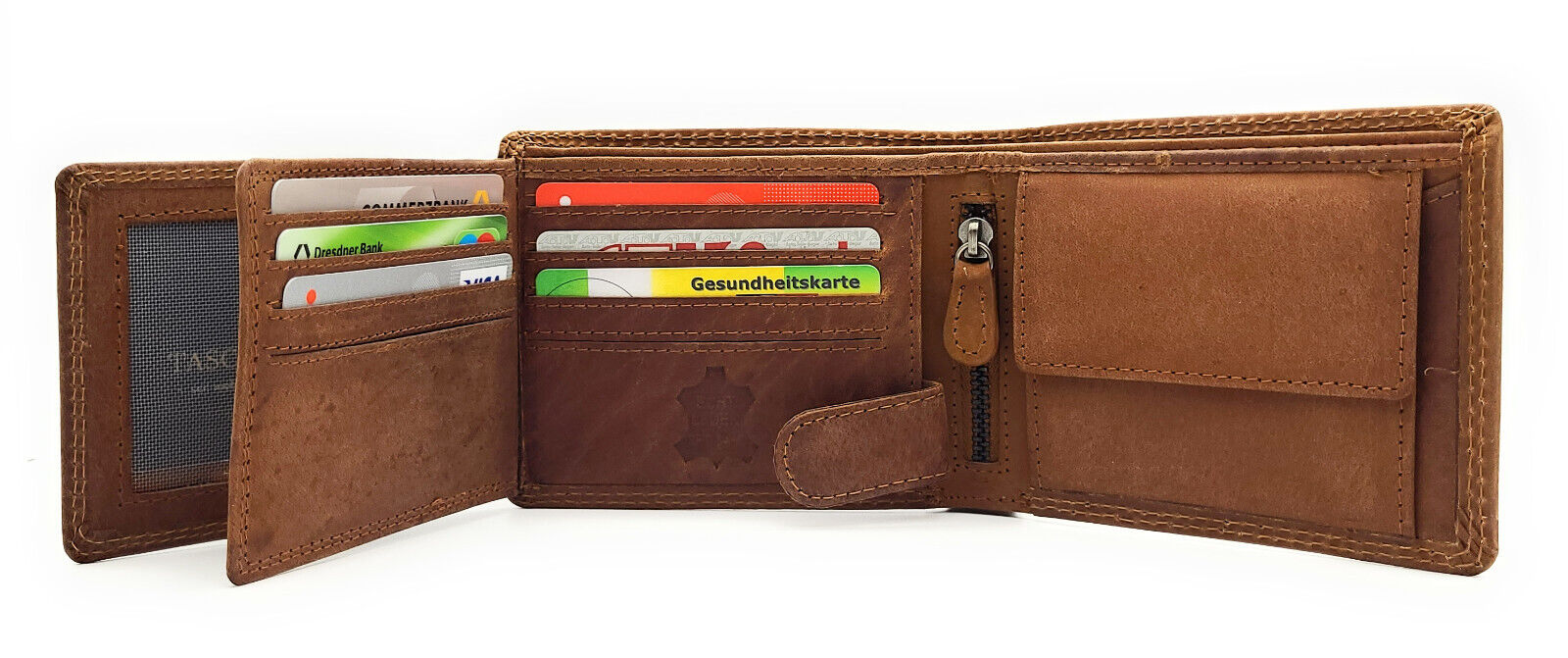 echt Leder Geldbörse Portemonnaie Geldbeutel mit RFID Schutz Pferd