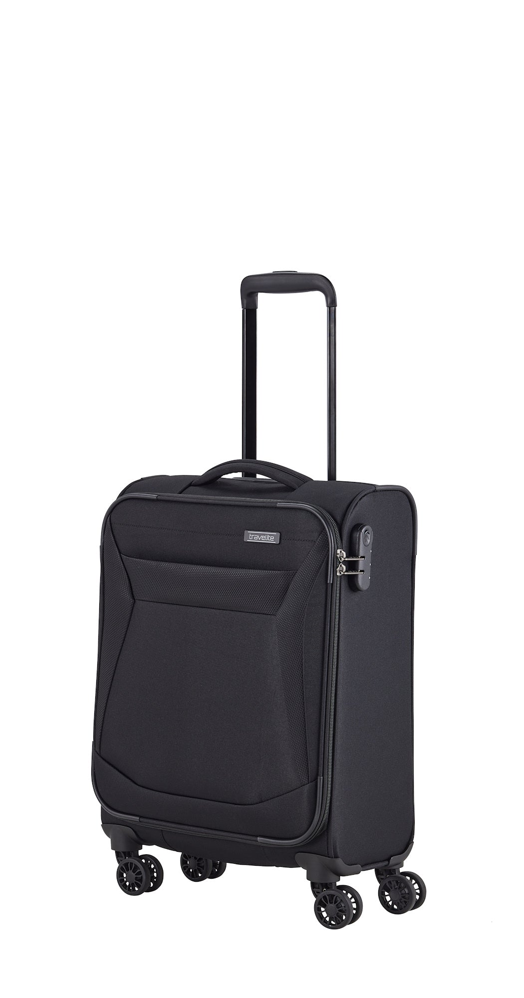 Travelite Chios Reisekoffer Trolley Bord-Koffer 55cm Handgepäck Bordgepäck 4-Rad schwarz