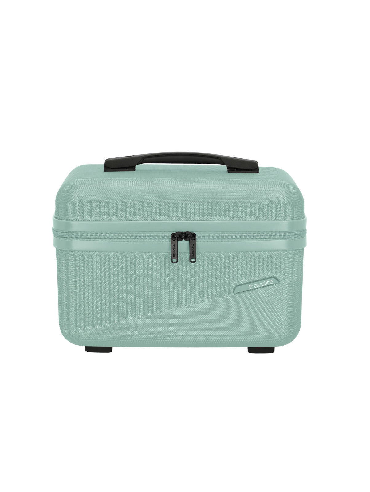 Travelite Bali Beautycase – Kosmetikkoffer 36 cm | 17 l | Hartschale mit Trolley-Aufsteckung & Schultergurt mintgrün