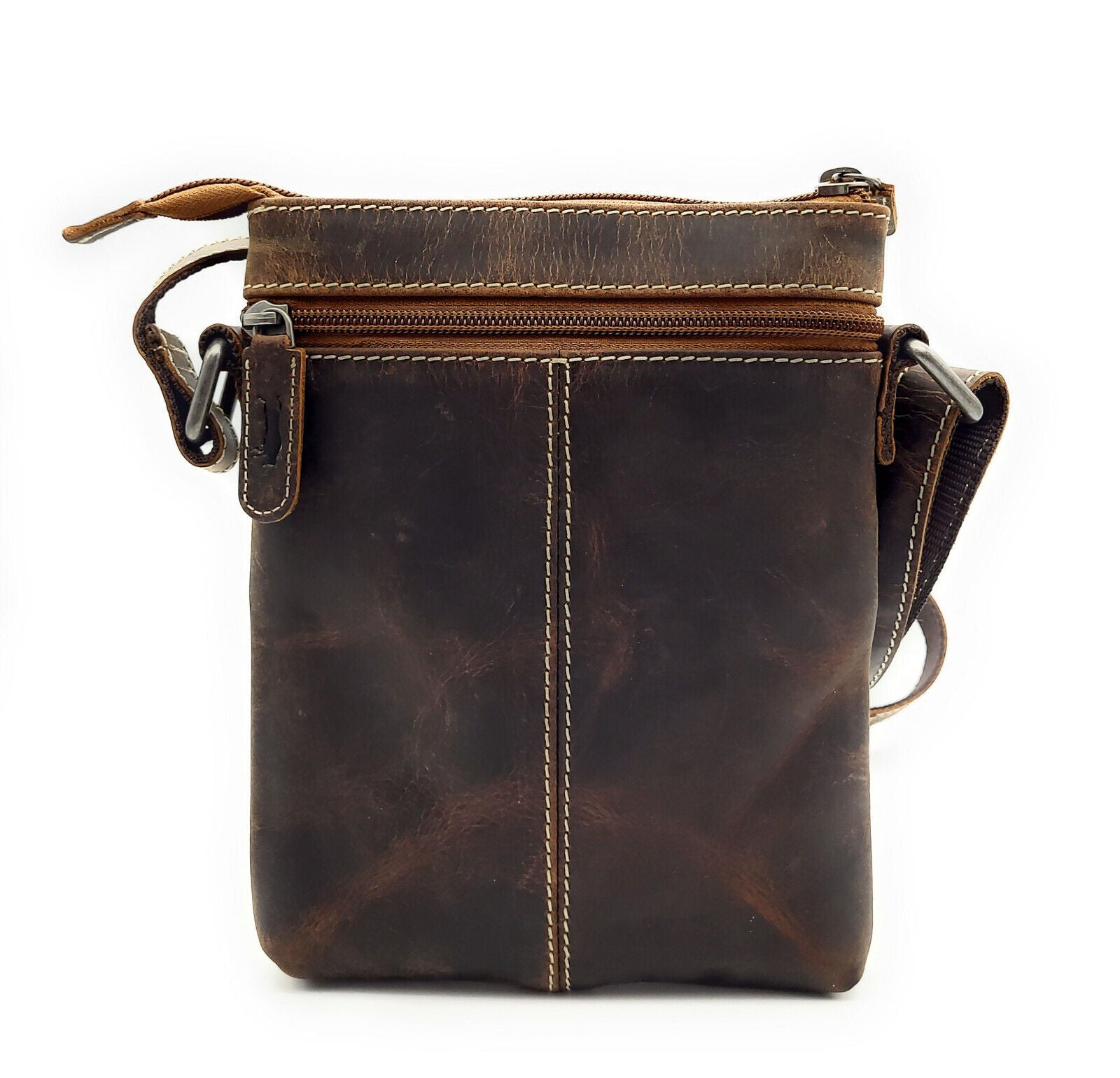 Ven Tomy kleine Umhängetasche Crossbag Smartphone-Tasche aus Büffelleder im vintage Look