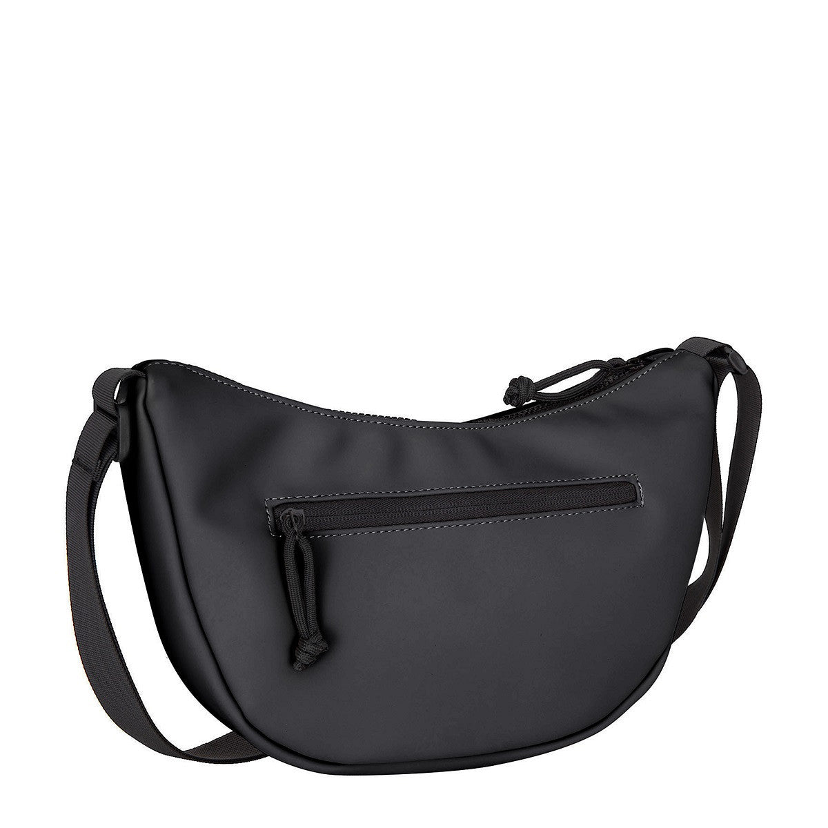 New Rebels Half Moon Bag Branson – leichte wasserabweisende Umhängetasche, Crossbody Tasche mit Reißverschlussfächern schwarz